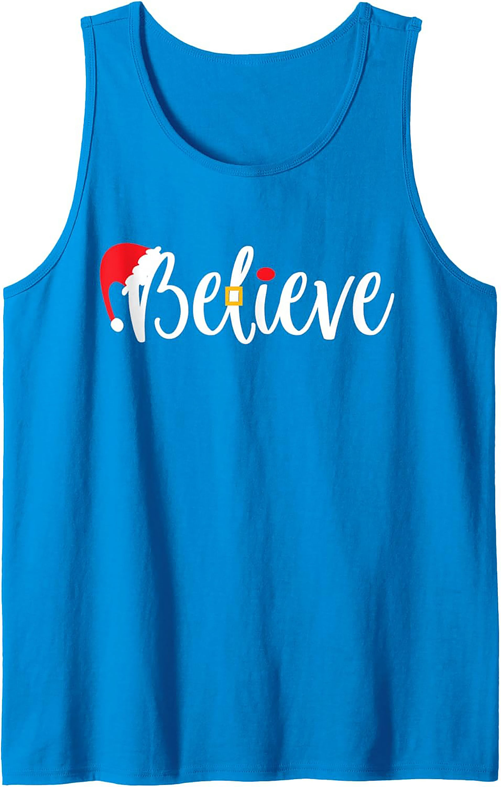 Believe Christmas Tank Top Festive Unisex Graphic Tank