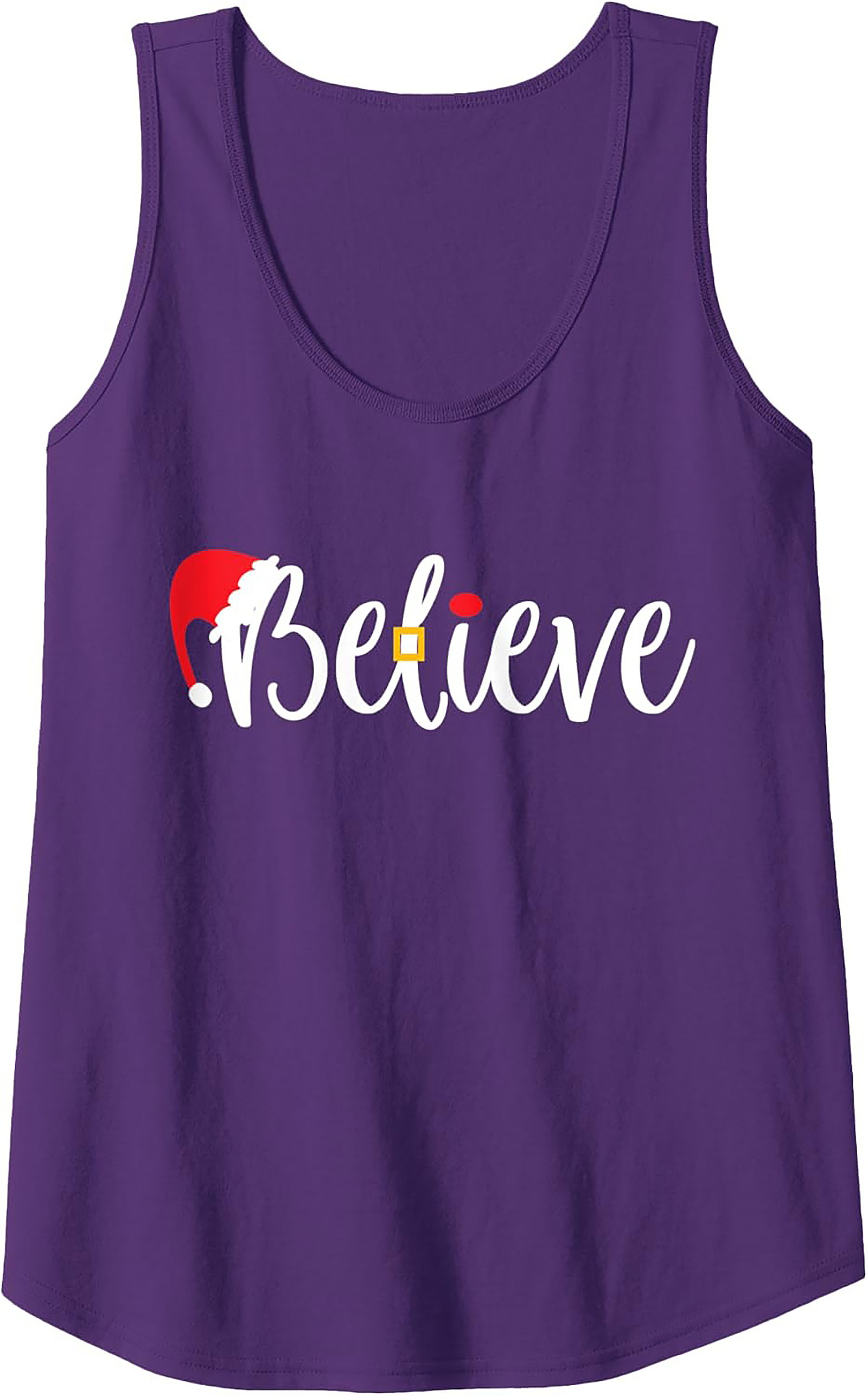 Believe Christmas Tank Top Festive Unisex Graphic Tank