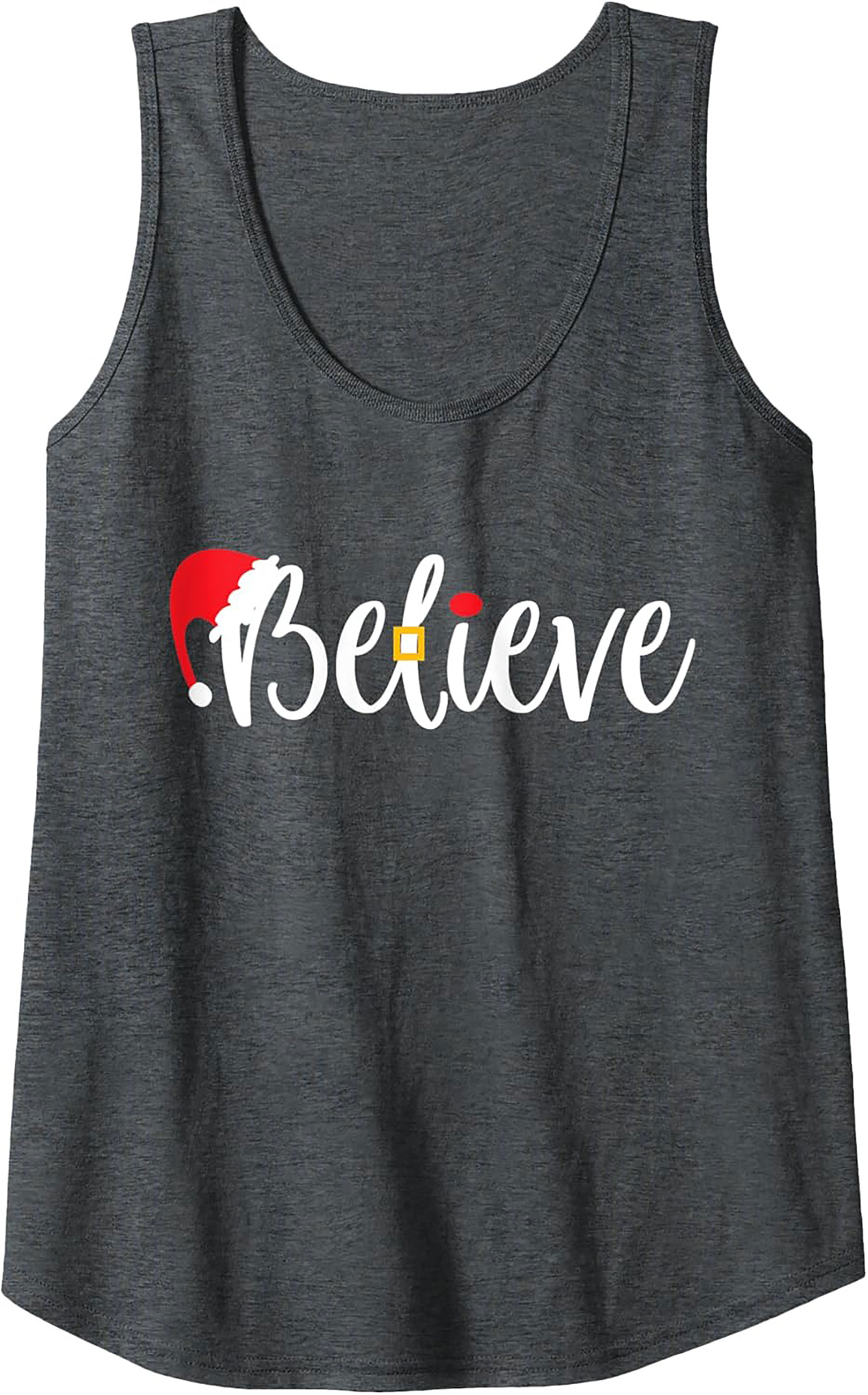 Believe Christmas Tank Top Festive Unisex Graphic Tank