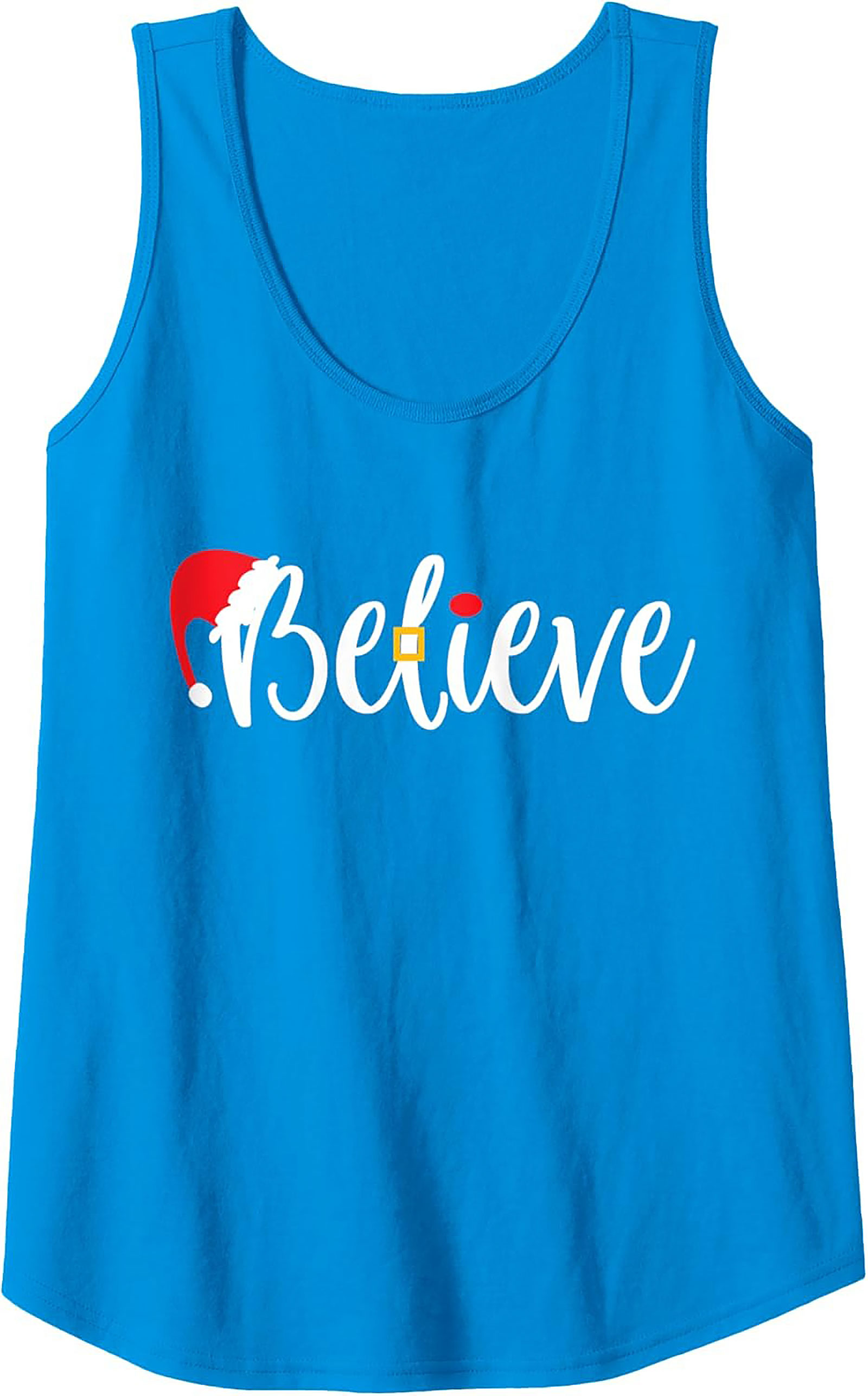 Believe Christmas Tank Top Festive Unisex Graphic Tank
