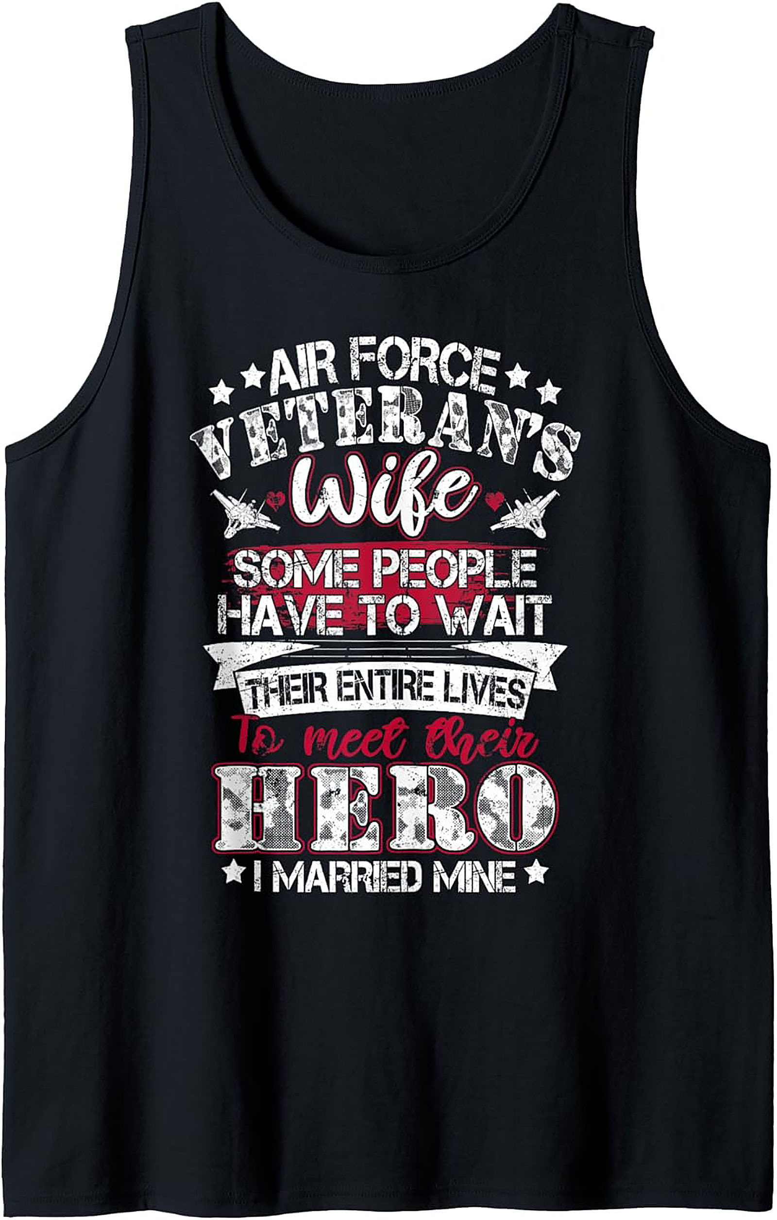 Air Force Veteran's Wife Graphic Tank | Married My Hero