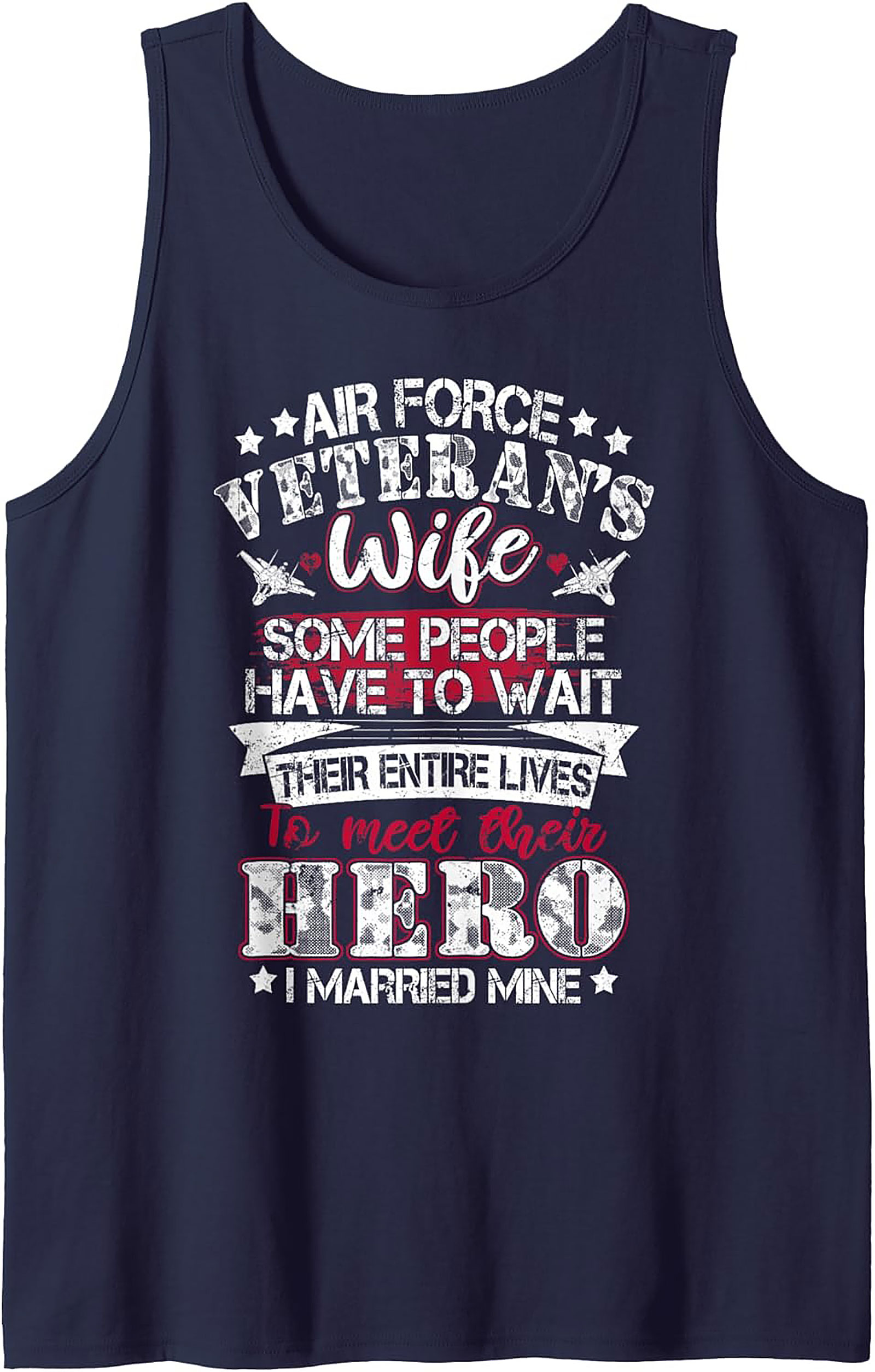 Air Force Veteran's Wife Graphic Tank | Married My Hero