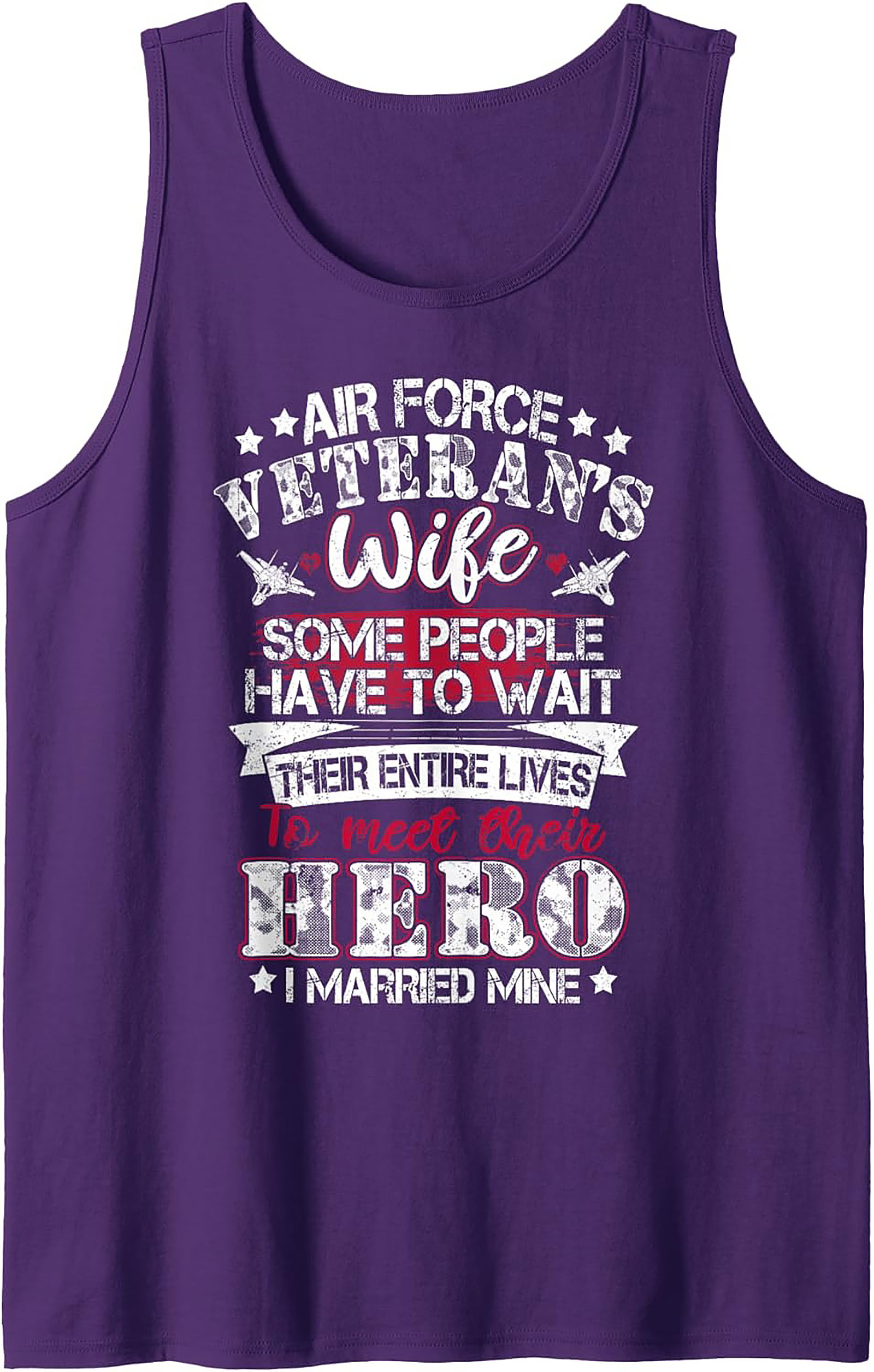 Air Force Veteran's Wife Graphic Tank | Married My Hero