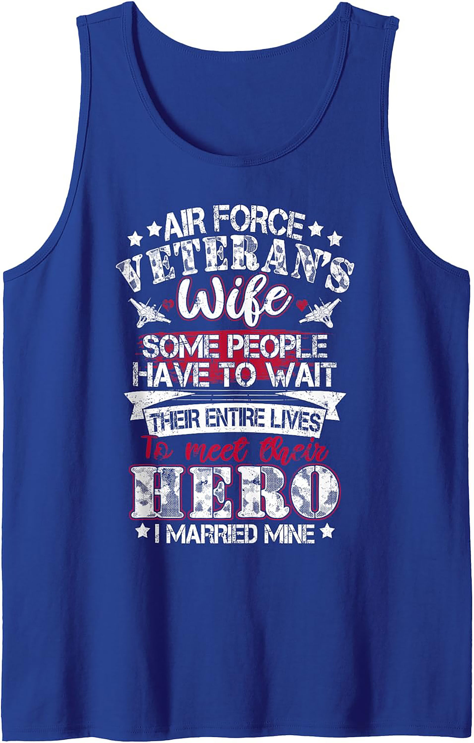 Air Force Veteran's Wife Graphic Tank | Married My Hero