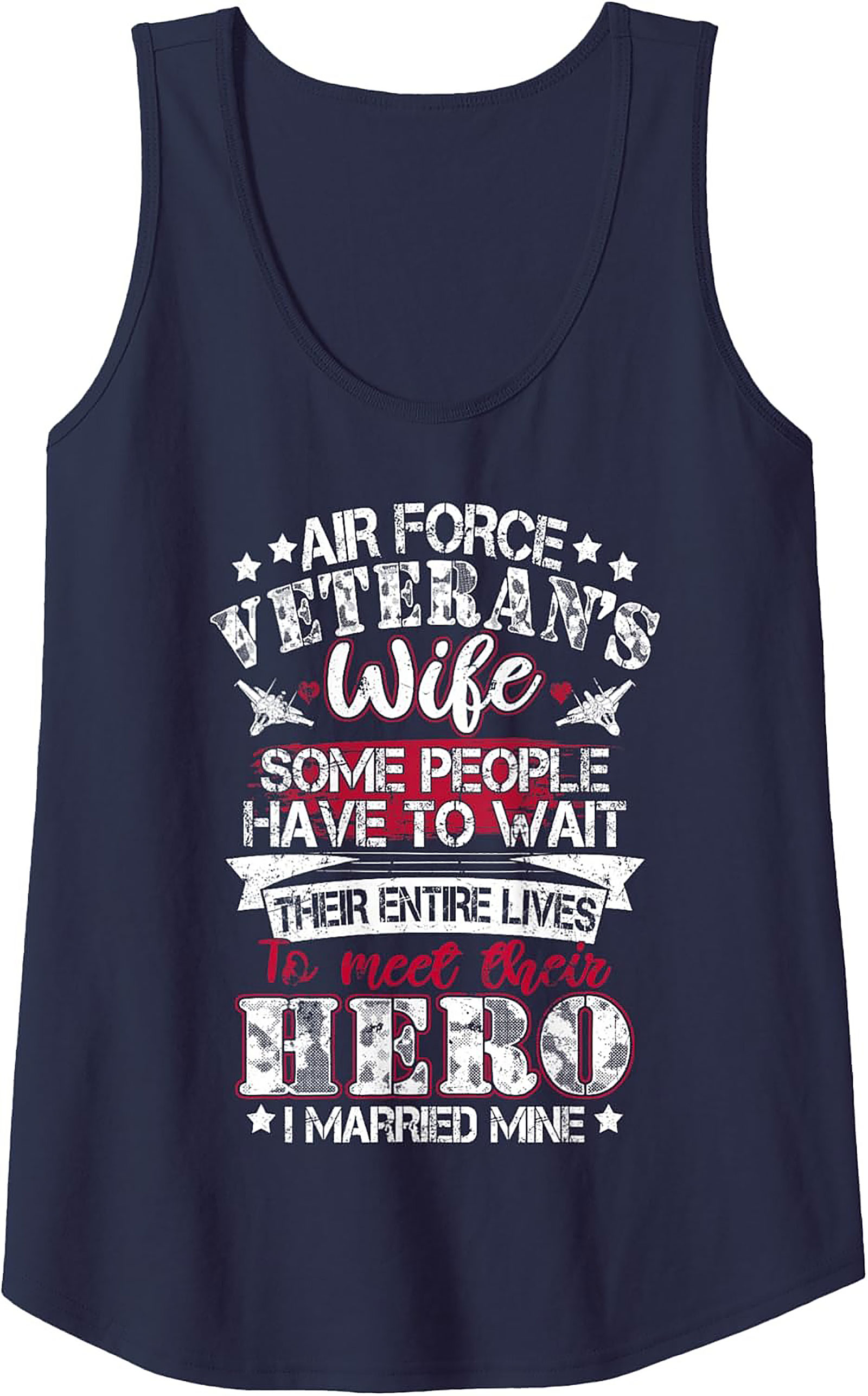 Air Force Veteran's Wife Graphic Tank | Married My Hero