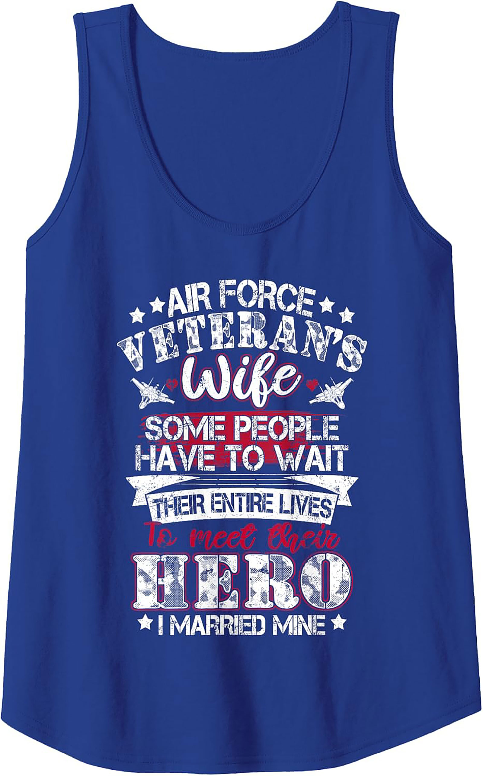 Air Force Veteran's Wife Graphic Tank | Married My Hero