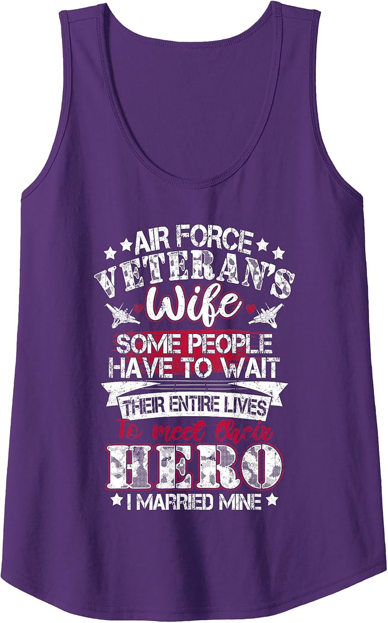 Air Force Veteran's Wife Graphic Tank | Married My Hero