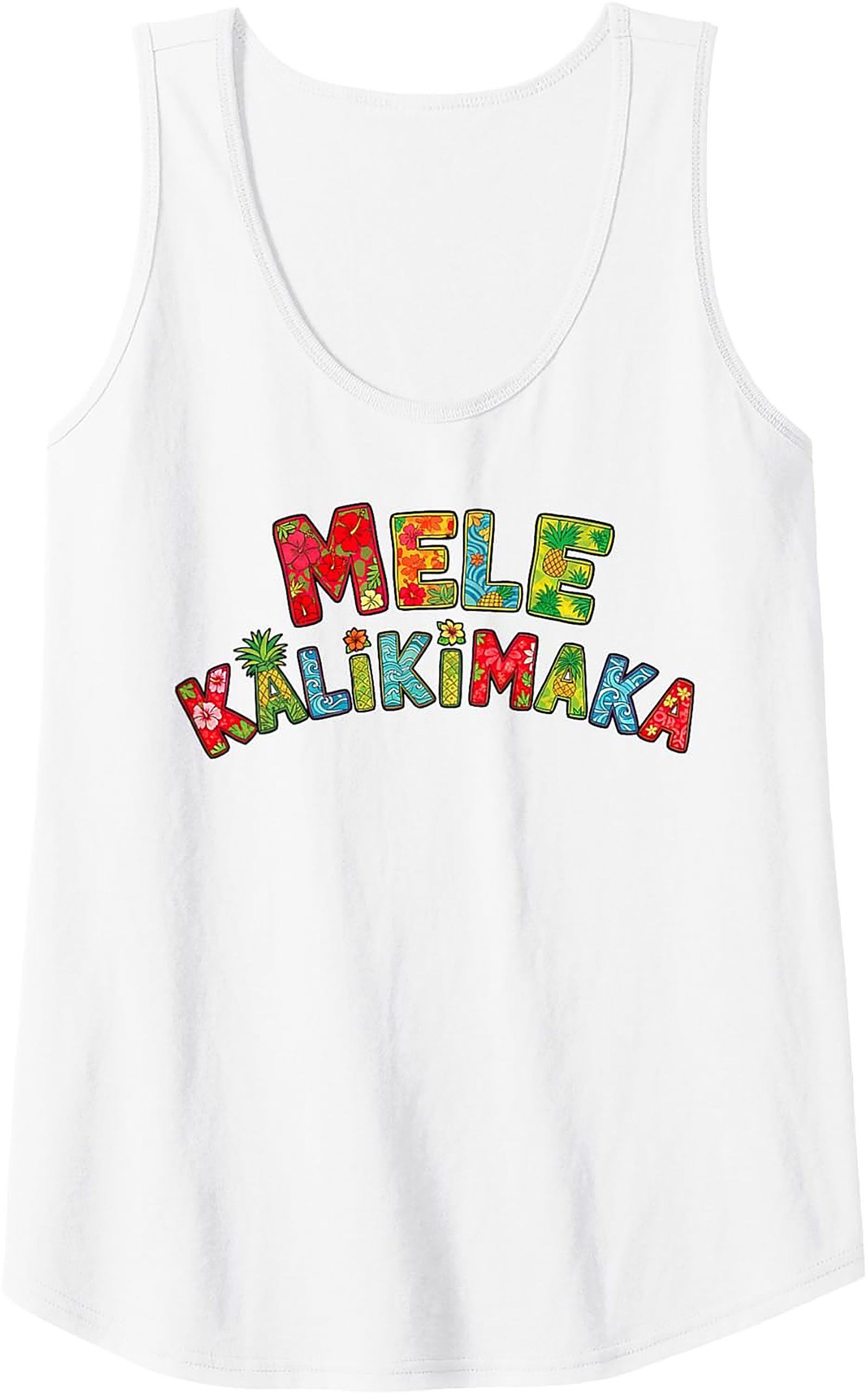 Mele Kalikimaka Hawaiian Christmas Tank Top Tropical Gift