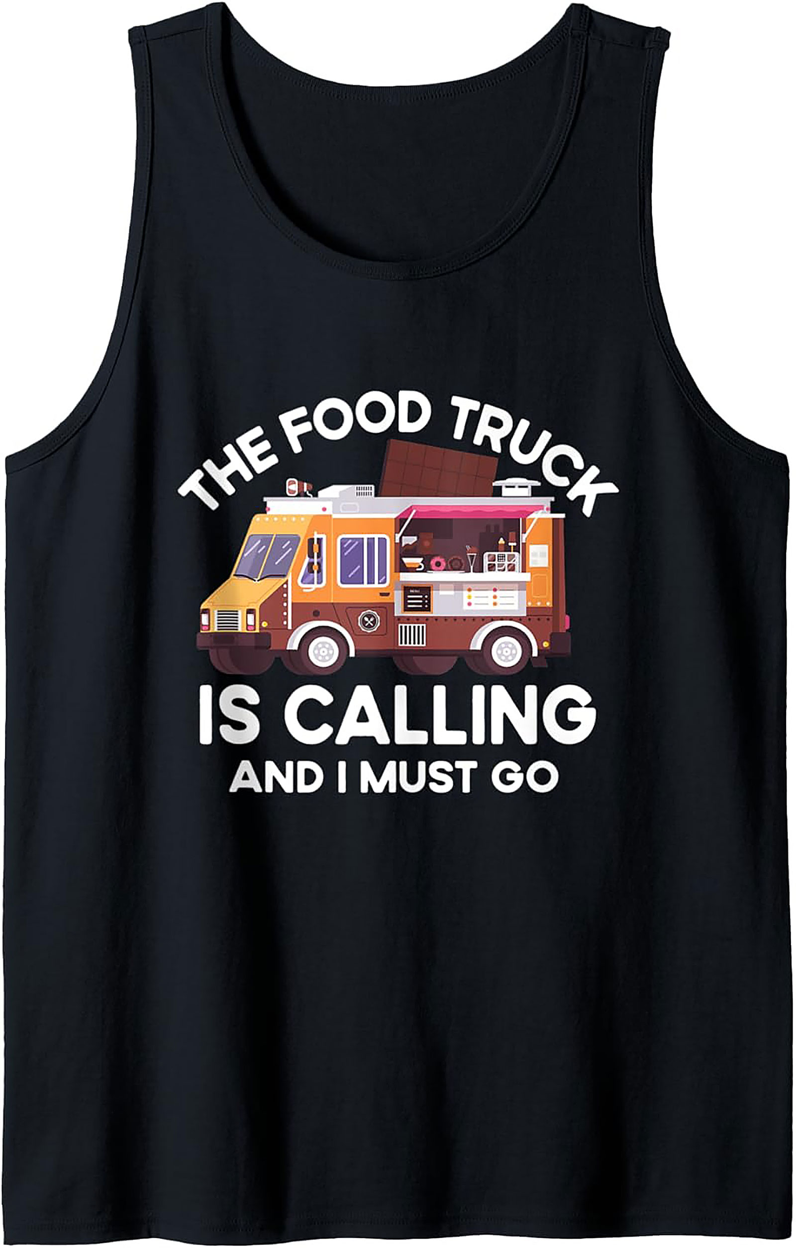 The Food Truck Is Calling | Funny Foodie Graphic Tank Top