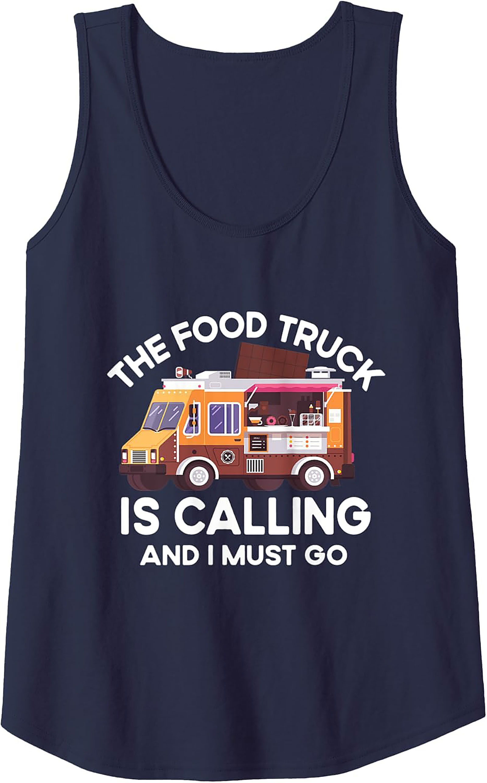 The Food Truck Is Calling | Funny Foodie Graphic Tank Top