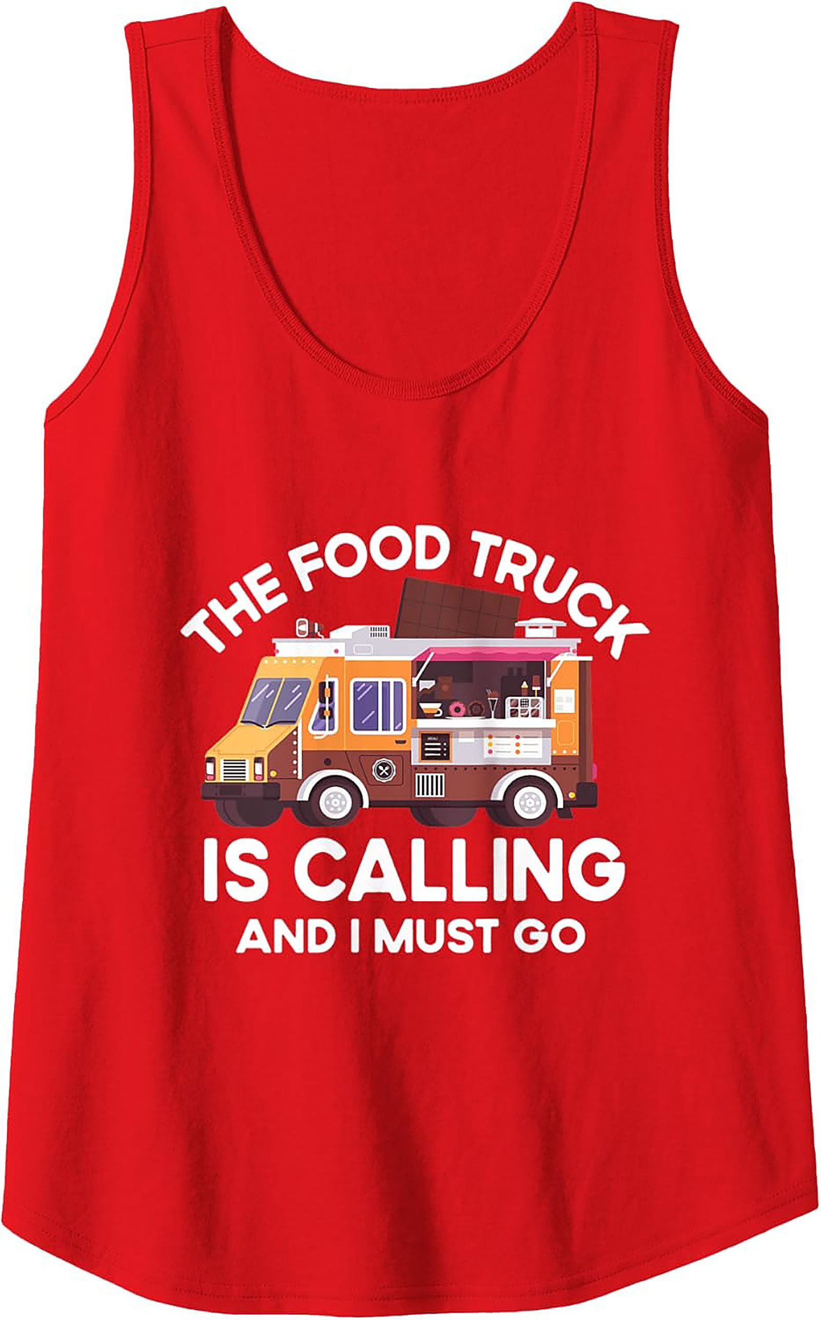 The Food Truck Is Calling | Funny Foodie Graphic Tank Top