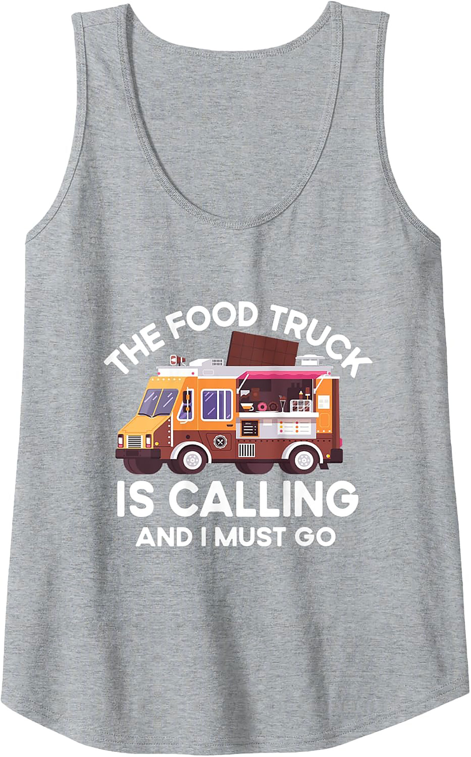 The Food Truck Is Calling | Funny Foodie Graphic Tank Top