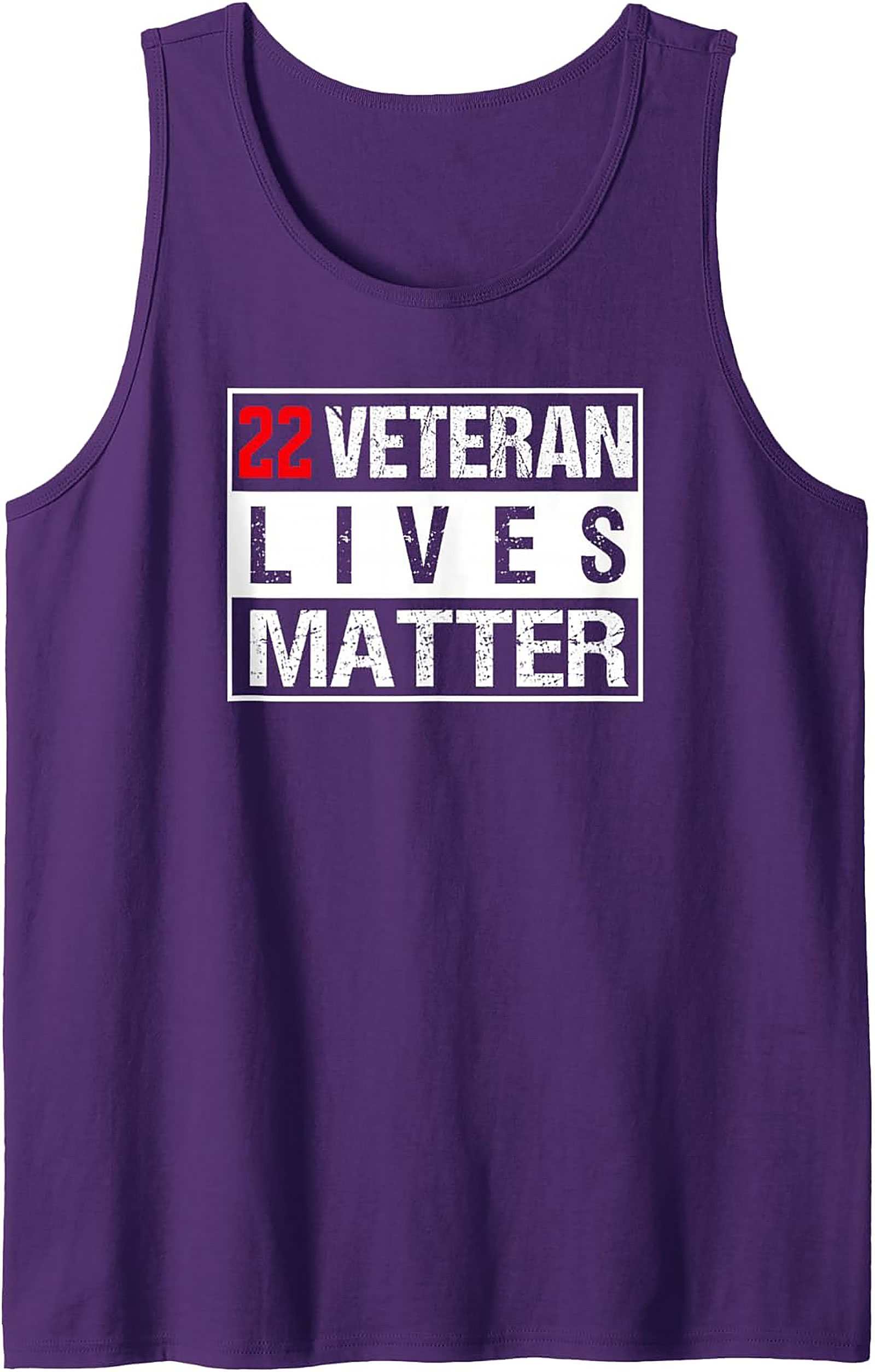 22 Veteran Lives Matter Graphic Tank Top | Sleeveless Shirt