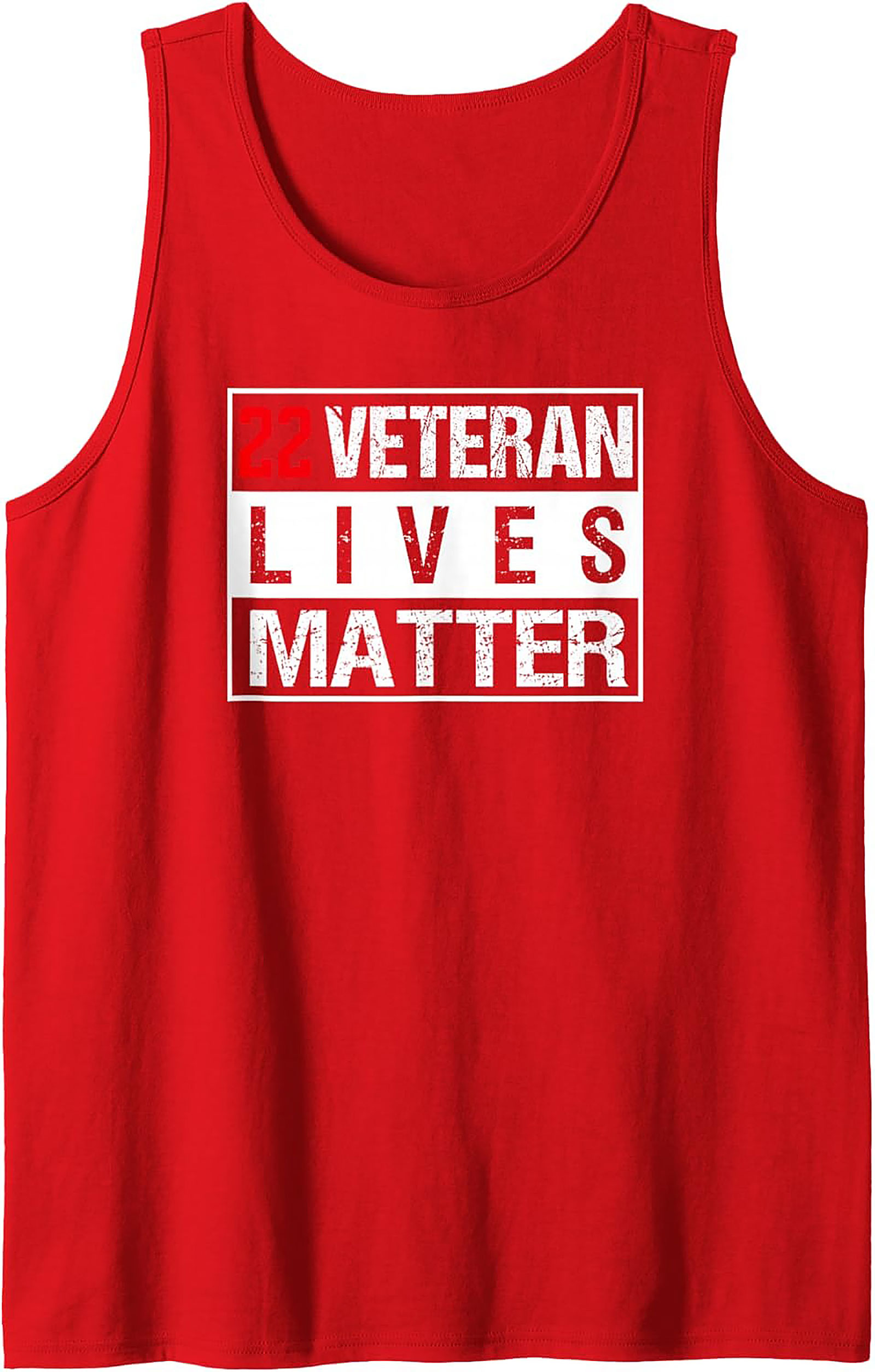 22 Veteran Lives Matter Graphic Tank Top | Sleeveless Shirt