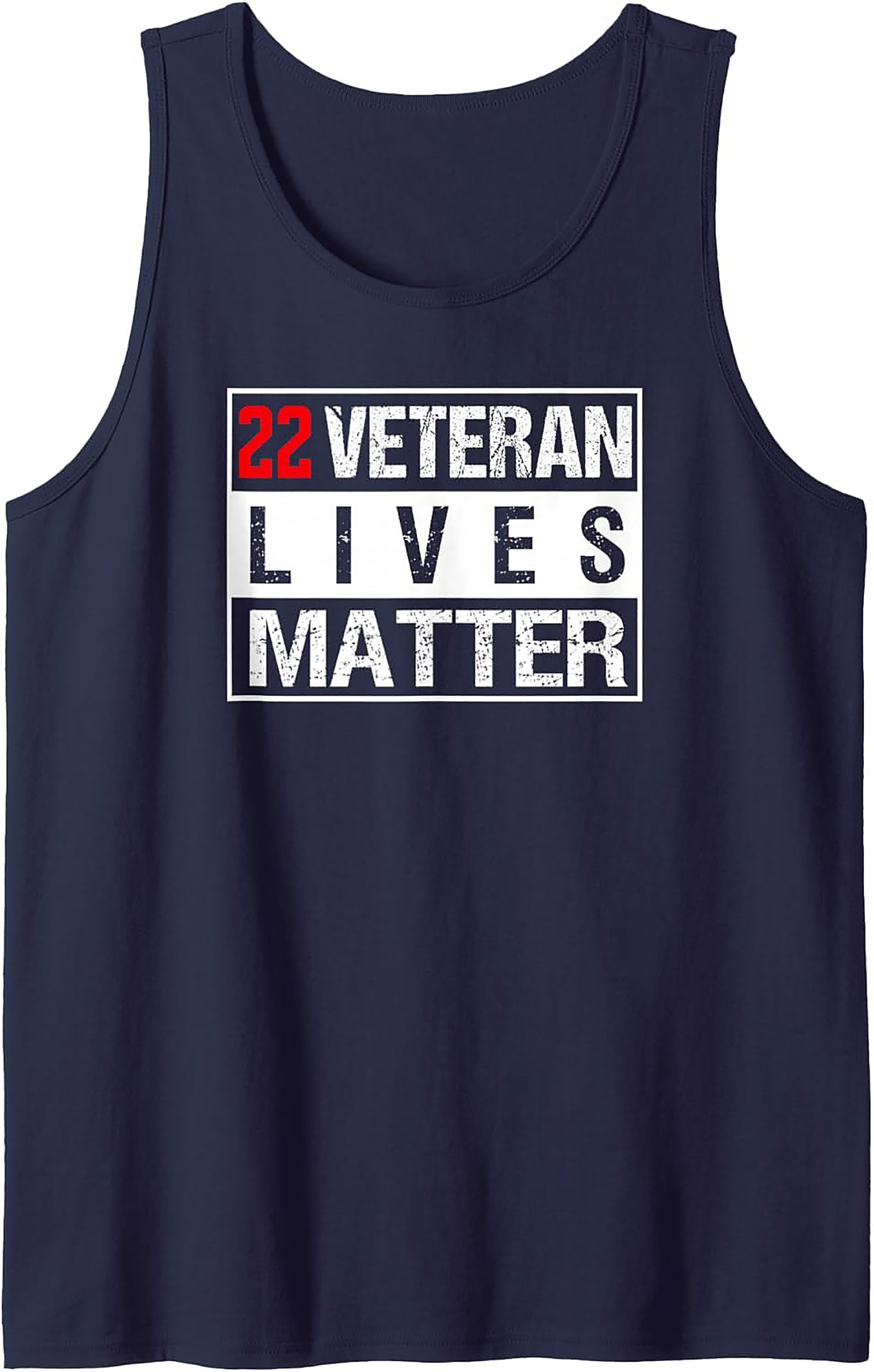22 Veteran Lives Matter Graphic Tank Top | Sleeveless Shirt