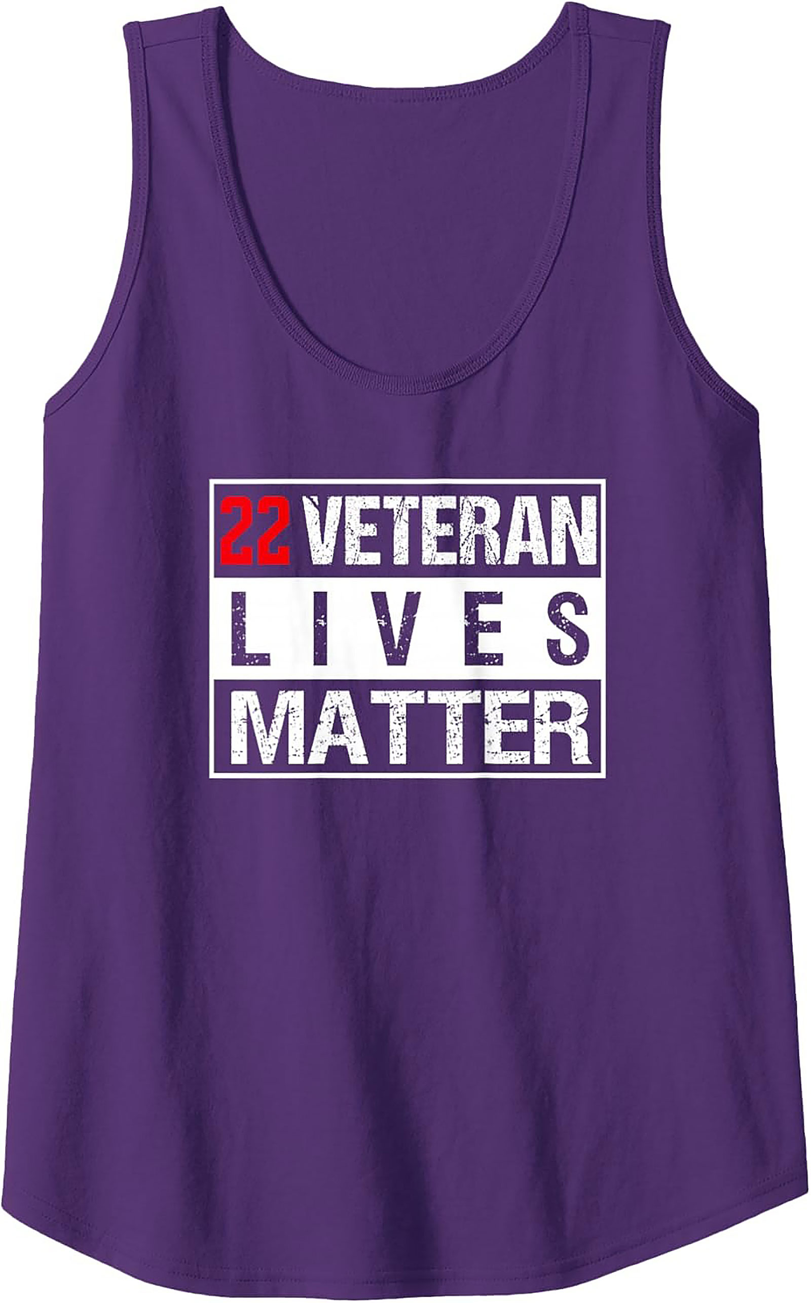 22 Veteran Lives Matter Graphic Tank Top | Sleeveless Shirt