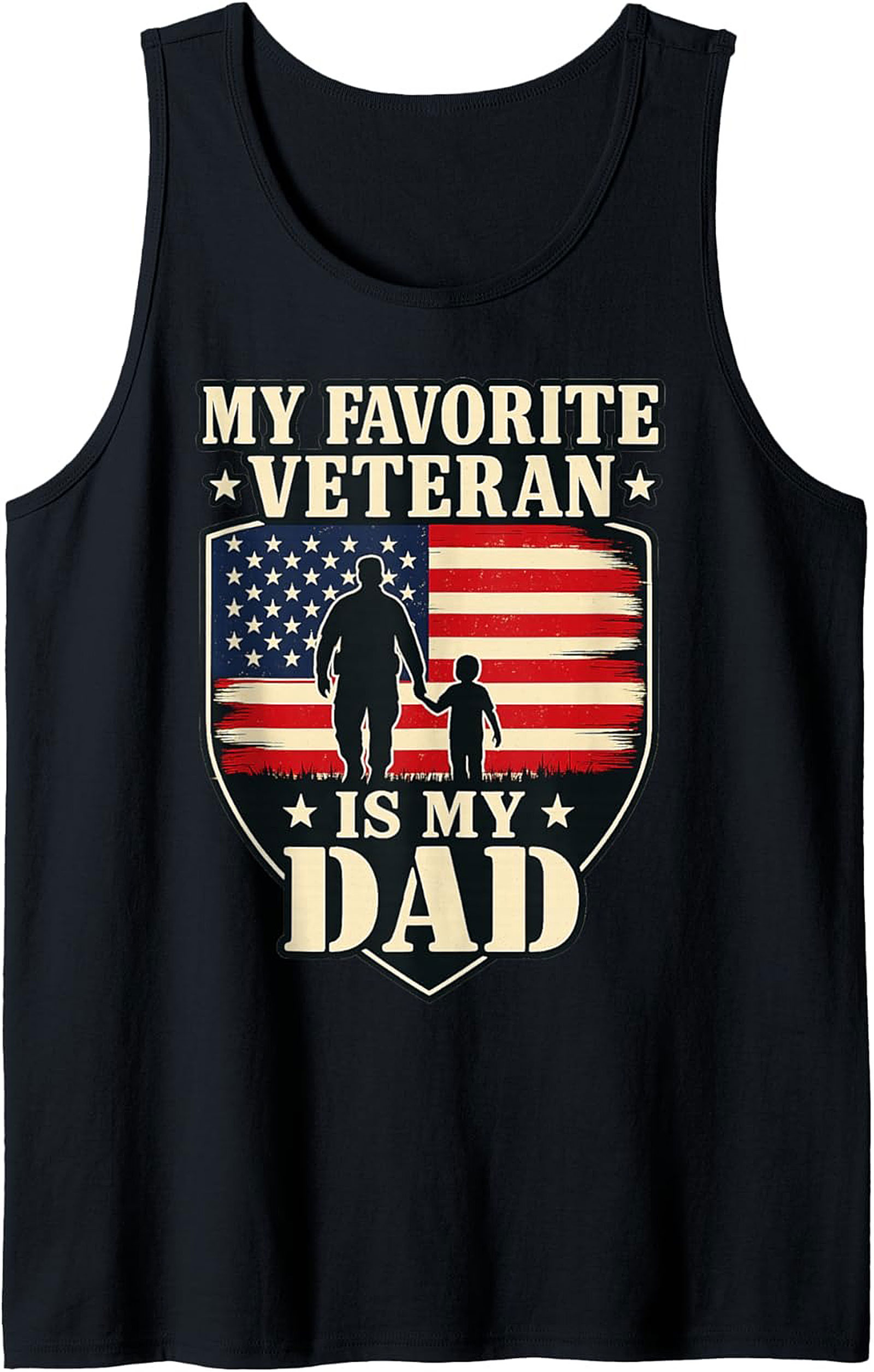 Veteran Dad Tank Top Patriotic Father's Day Gift