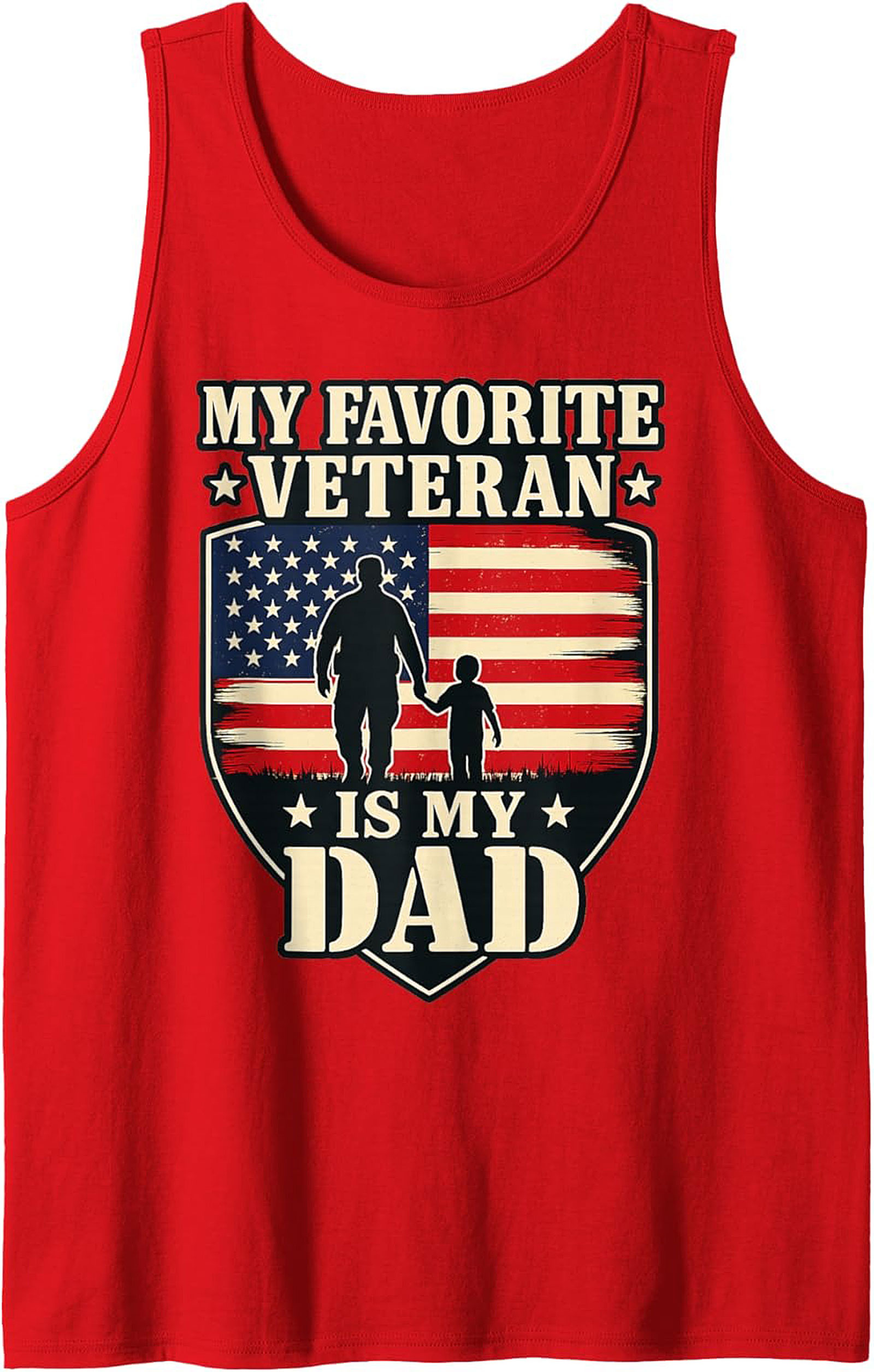 Veteran Dad Tank Top Patriotic Father's Day Gift