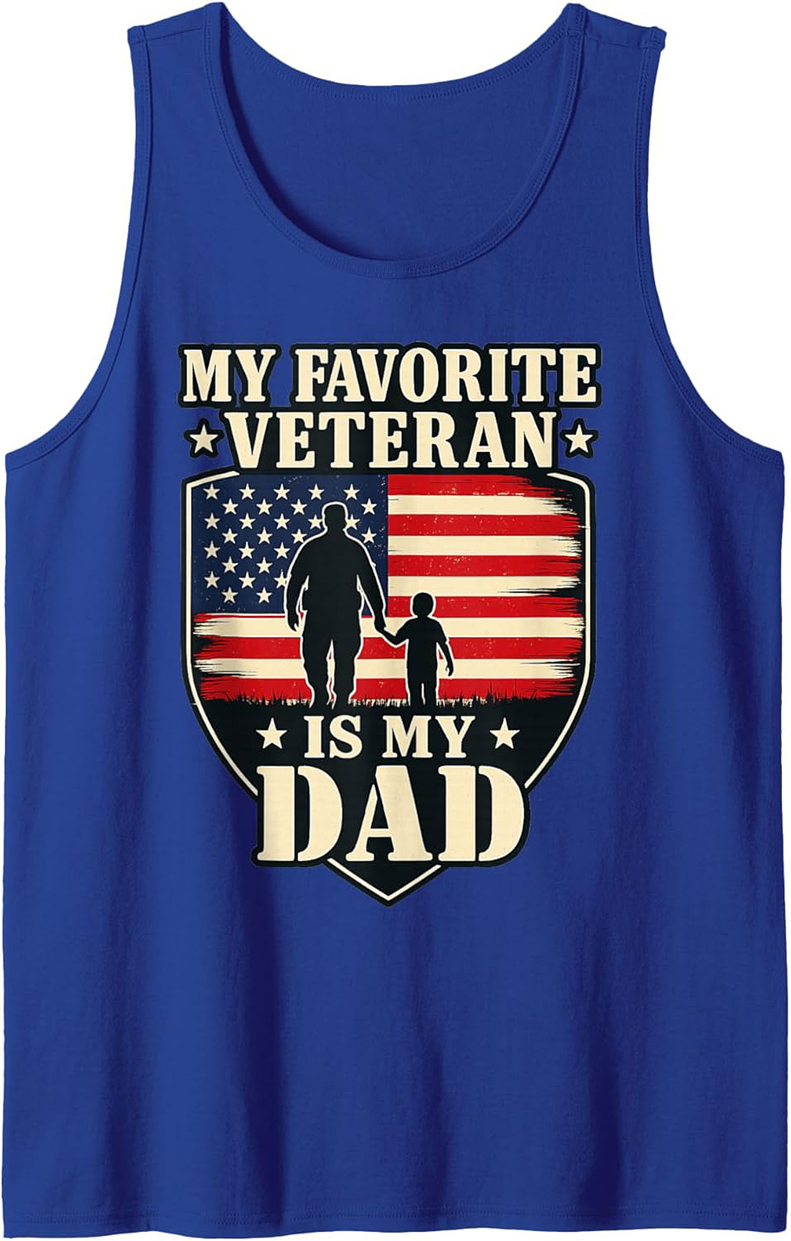 Veteran Dad Tank Top Patriotic Father's Day Gift