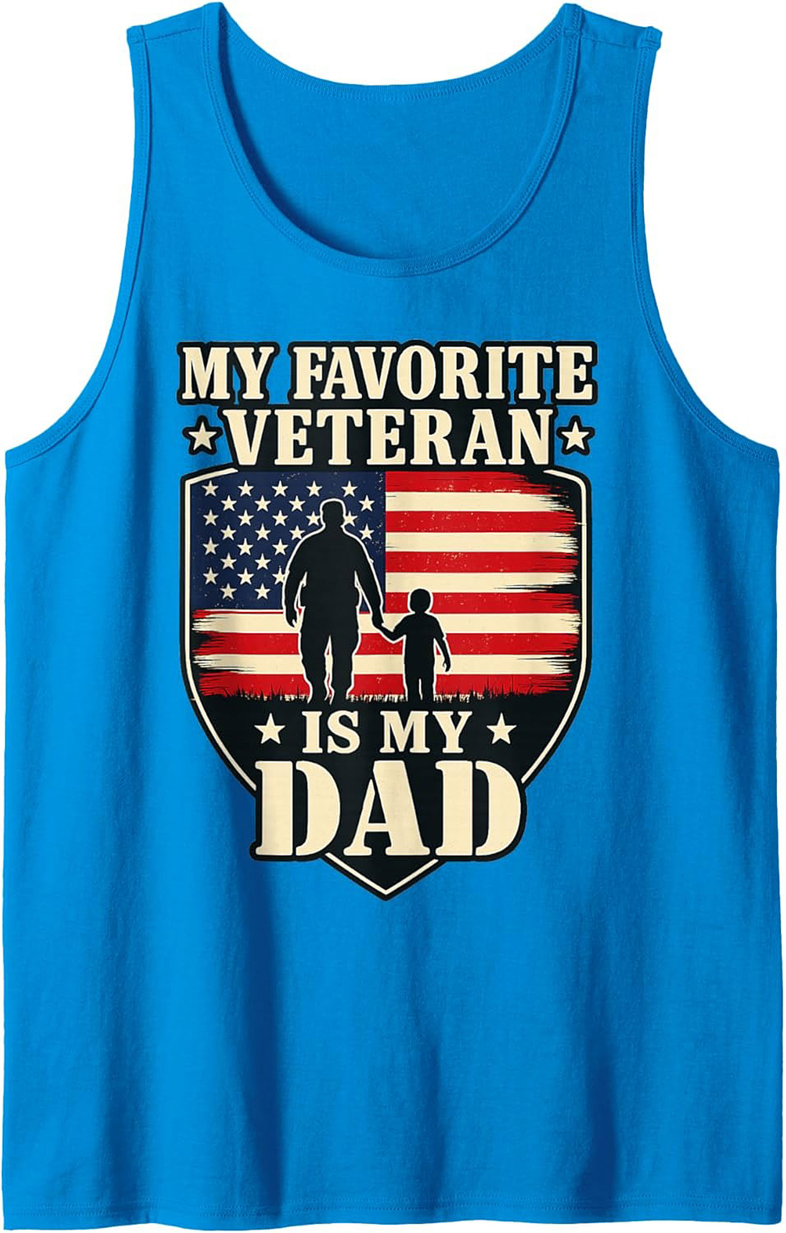 Veteran Dad Tank Top Patriotic Father's Day Gift