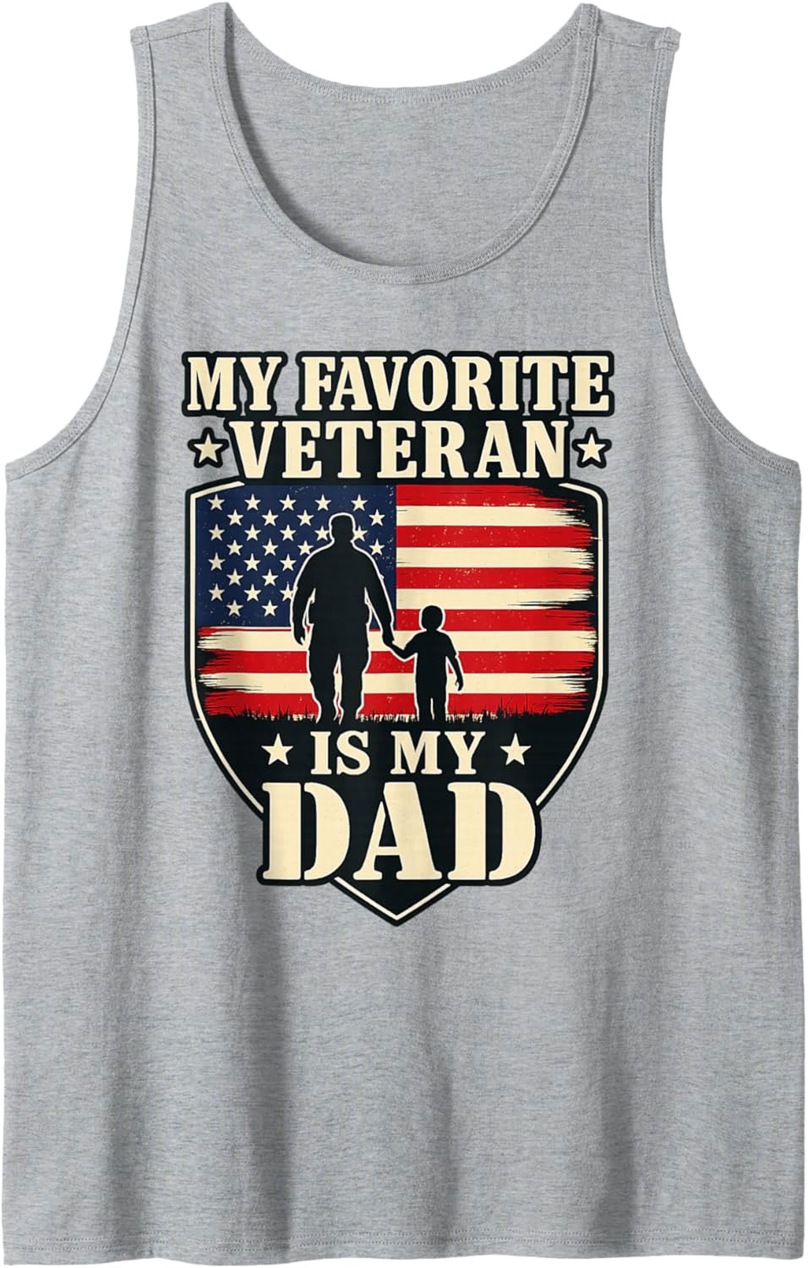 Veteran Dad Tank Top Patriotic Father's Day Gift