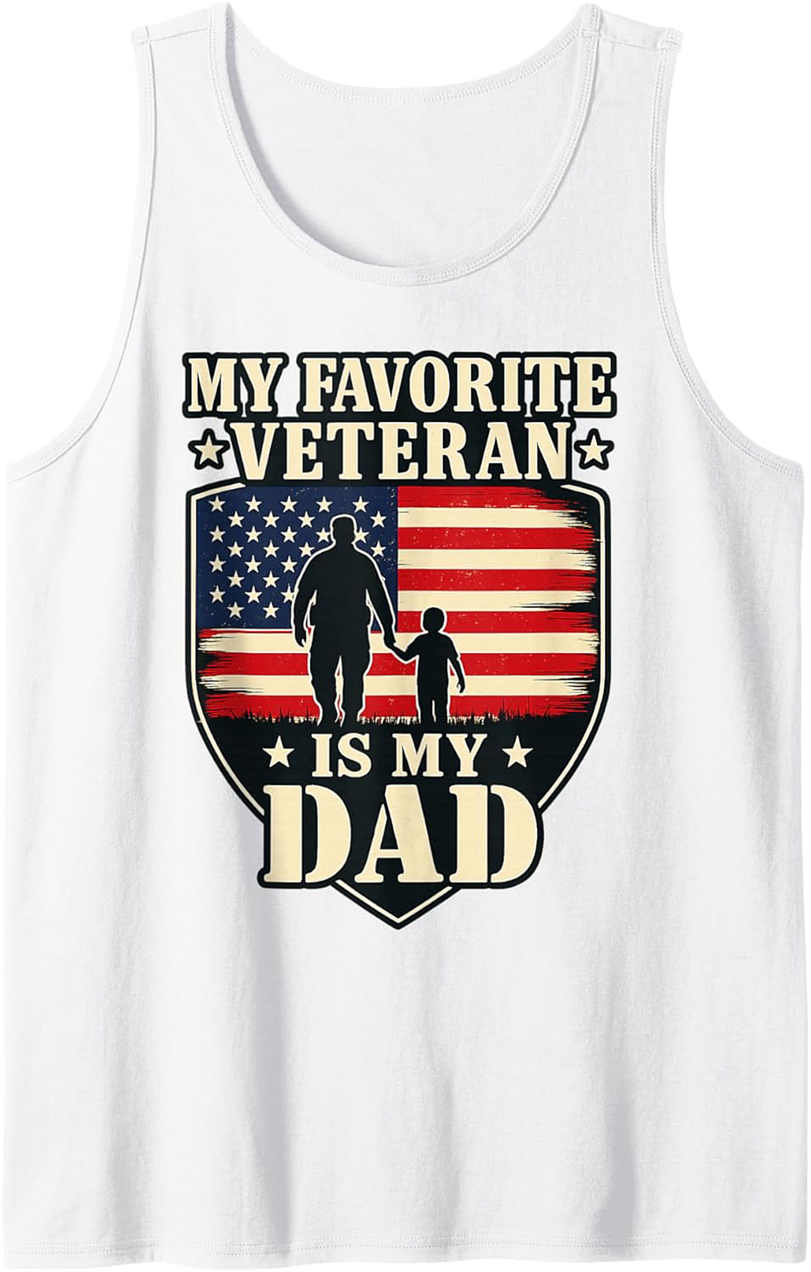 Veteran Dad Tank Top Patriotic Father's Day Gift