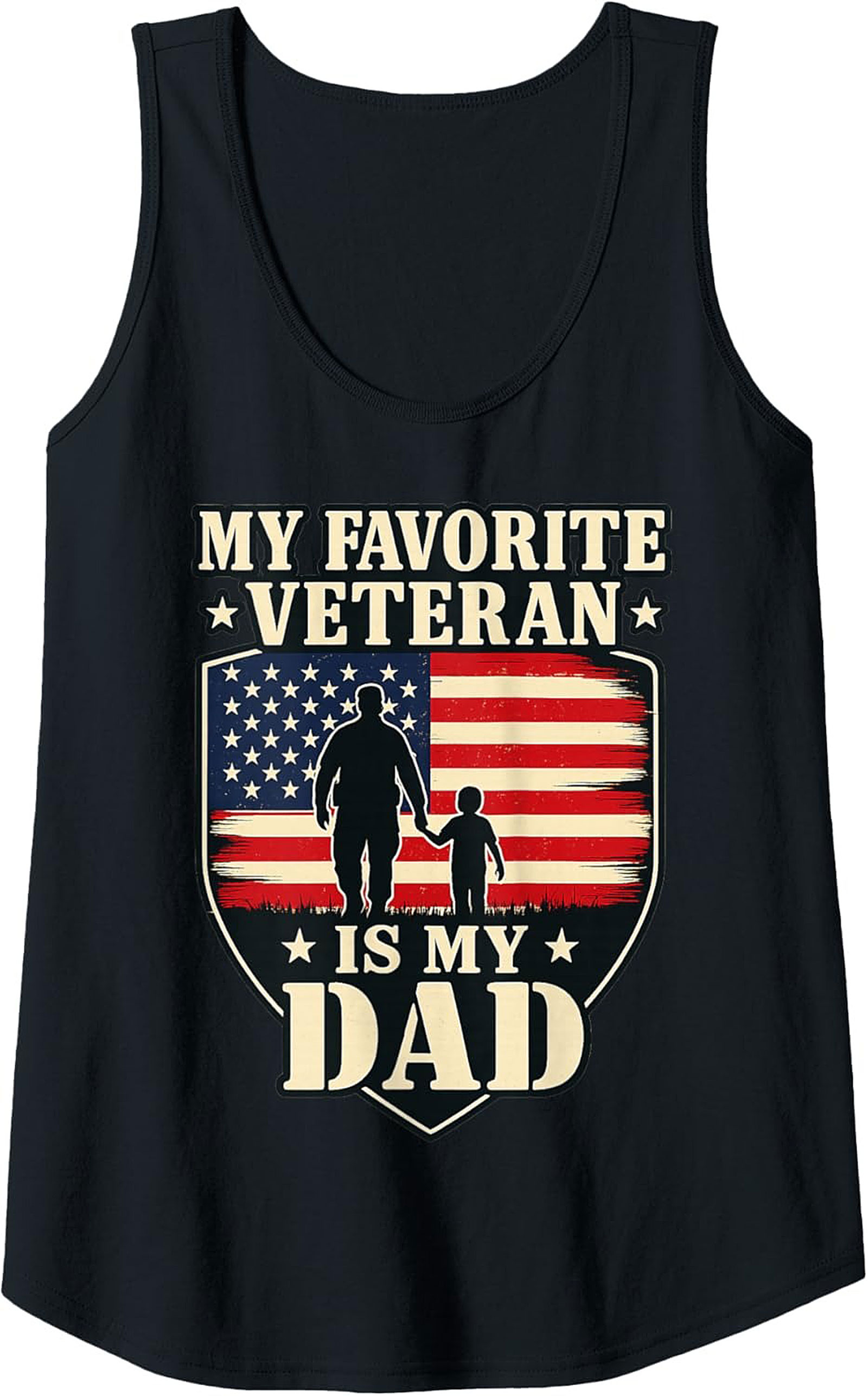 Veteran Dad Tank Top Patriotic Father's Day Gift