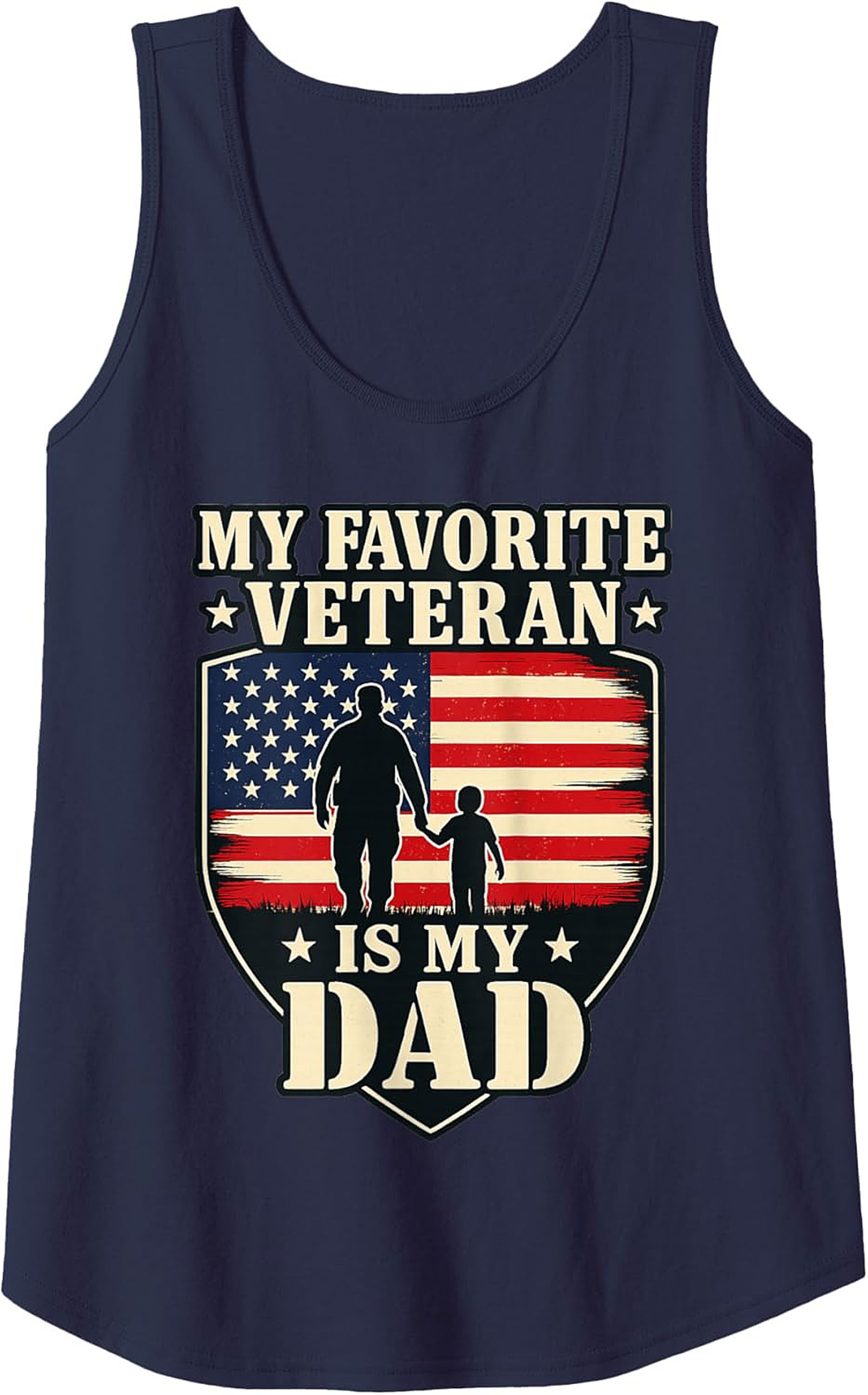 Veteran Dad Tank Top Patriotic Father's Day Gift