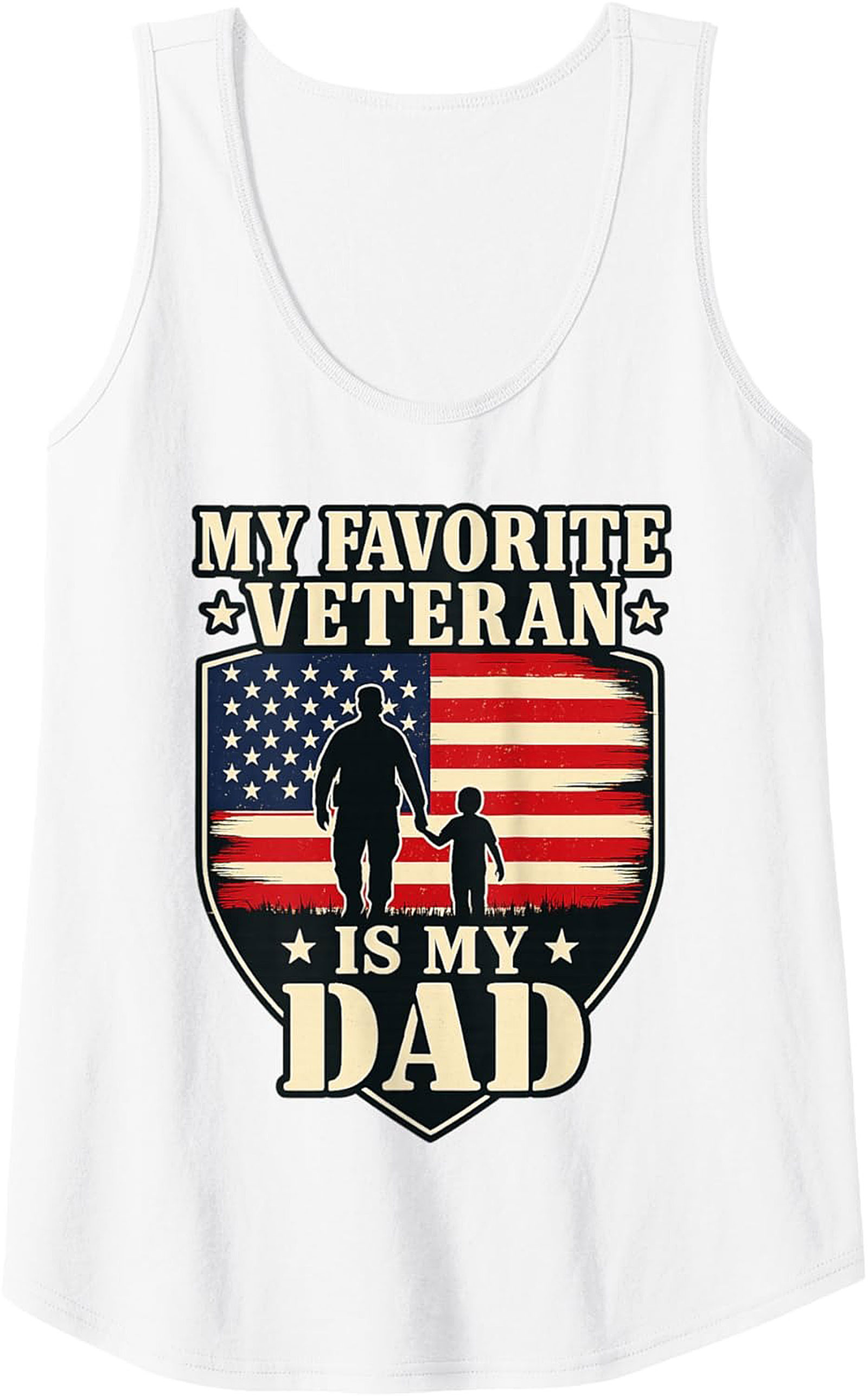 Veteran Dad Tank Top Patriotic Father's Day Gift