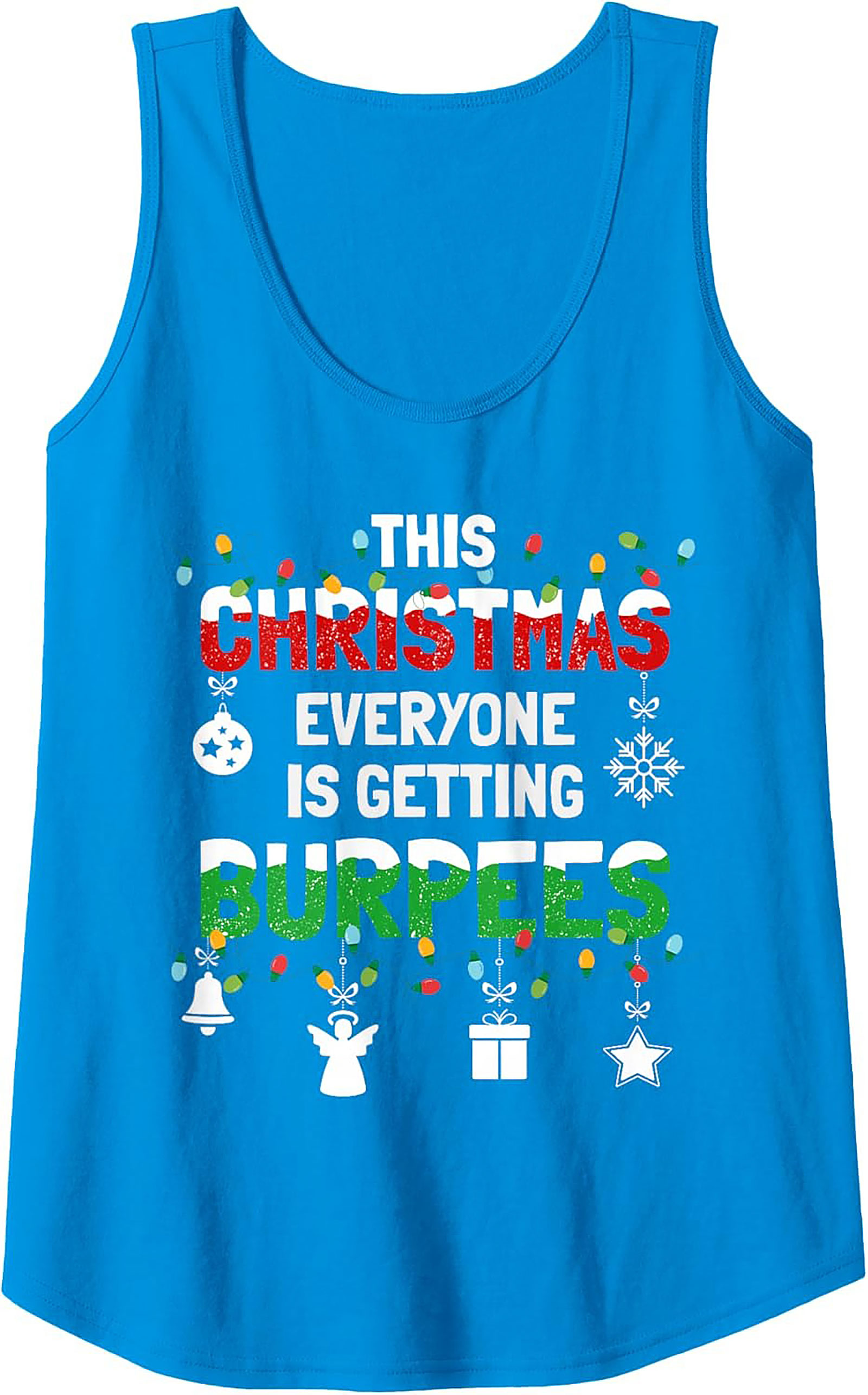 Funny Christmas Workout Tank Top Burpees Graphic Tank