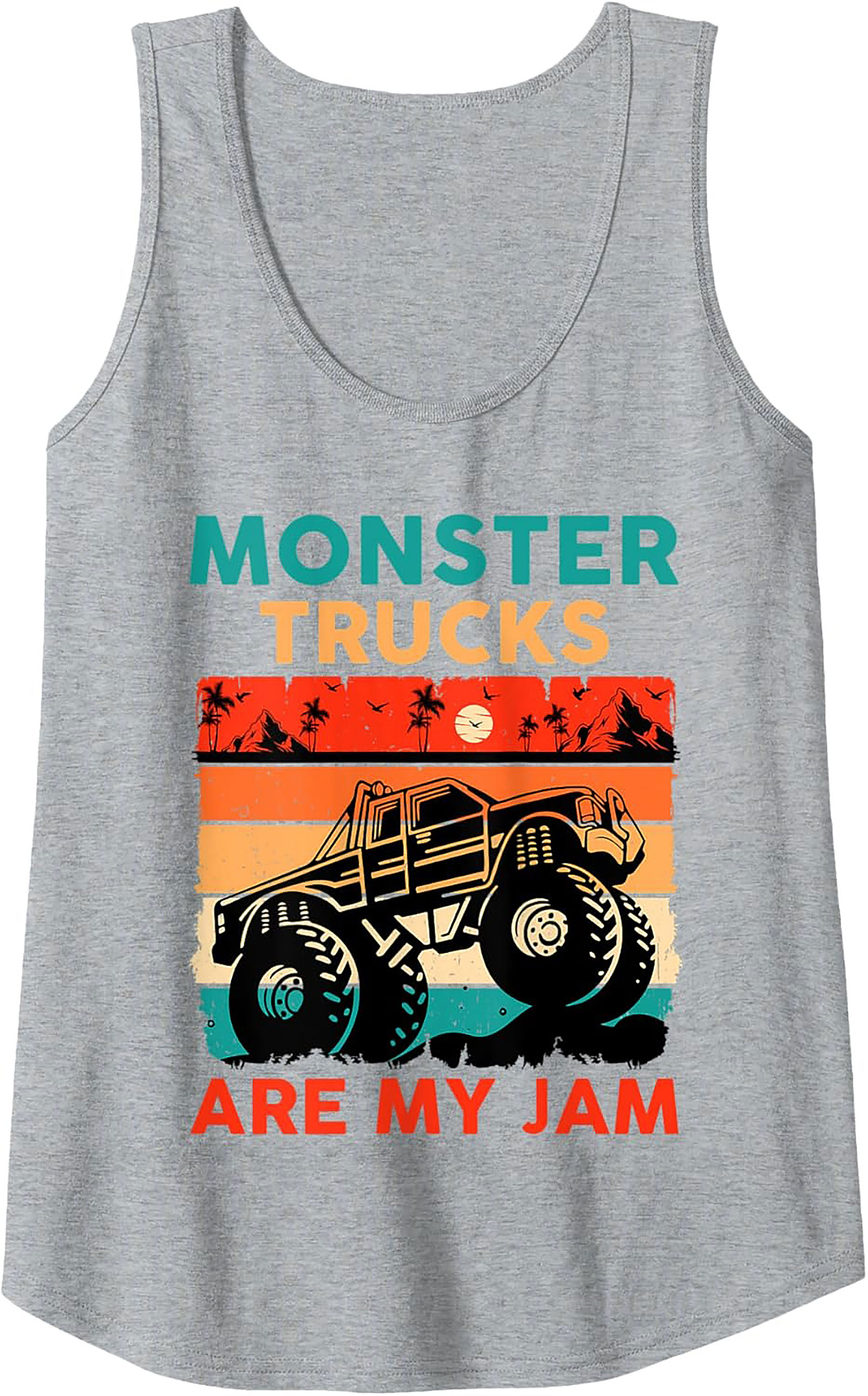 Vintage Monster Truck Graphic Tank Top: "Are My Jam" Retro Sleeveless Shirt