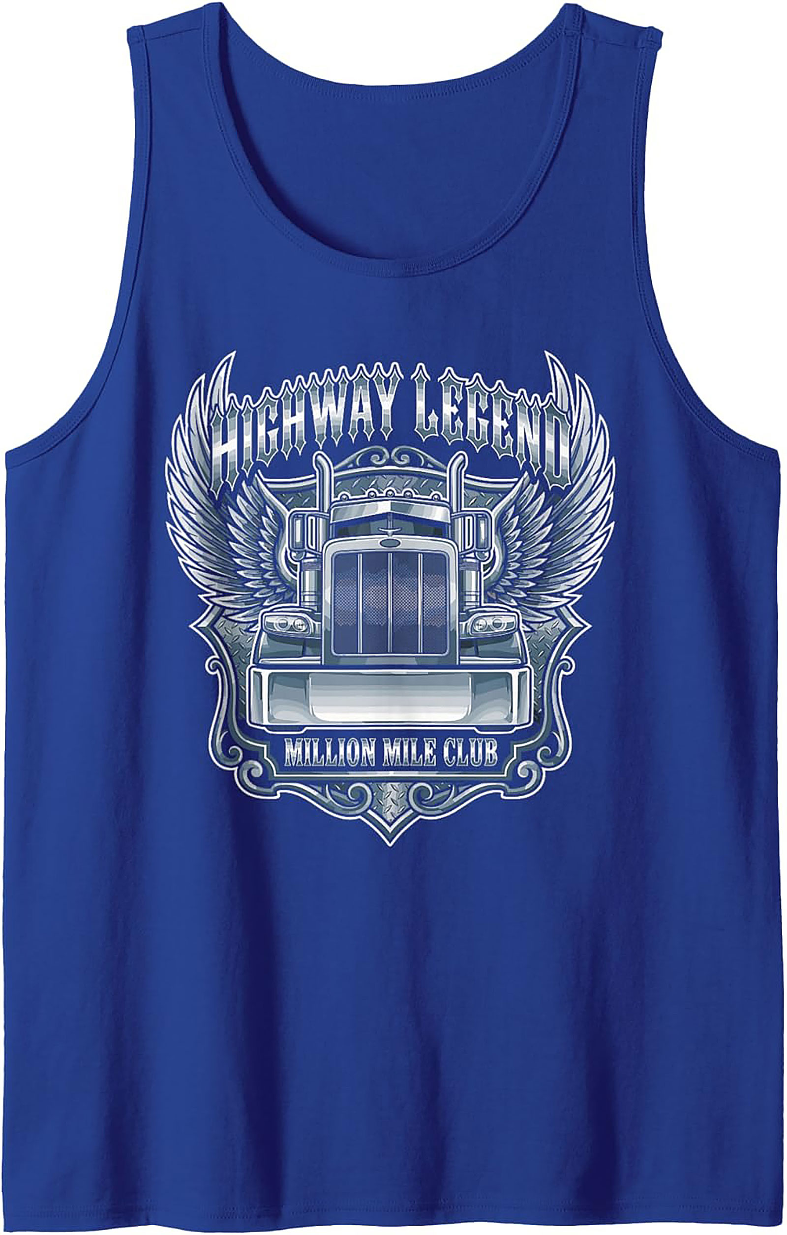 Highway Legend Million Mile Club Trucker Graphic Tank Top