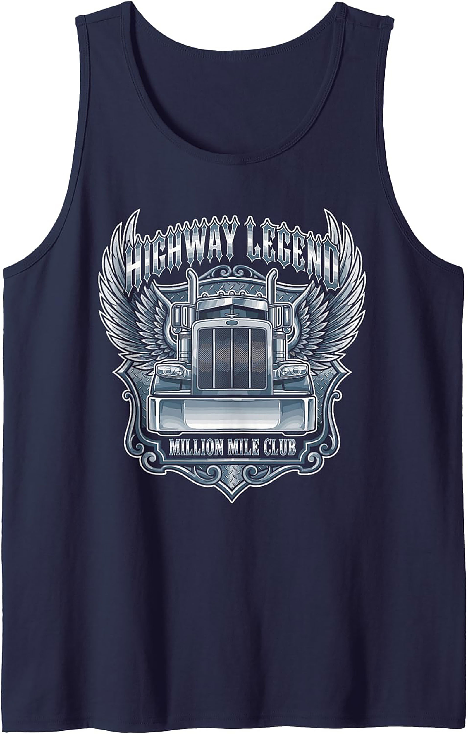 Highway Legend Million Mile Club Trucker Graphic Tank Top