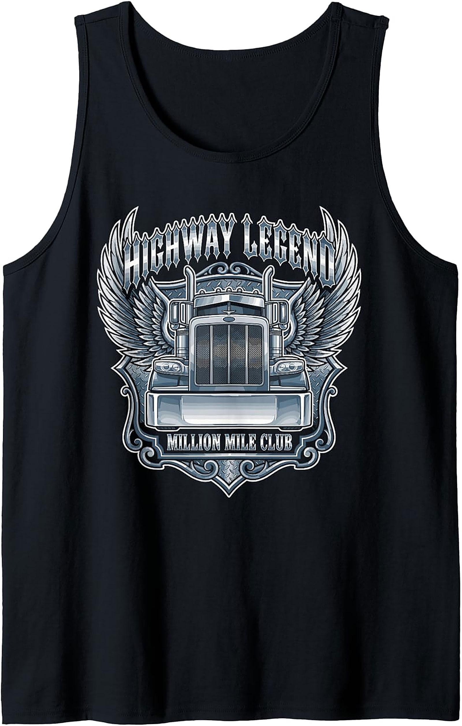 Highway Legend Million Mile Club Trucker Graphic Tank Top