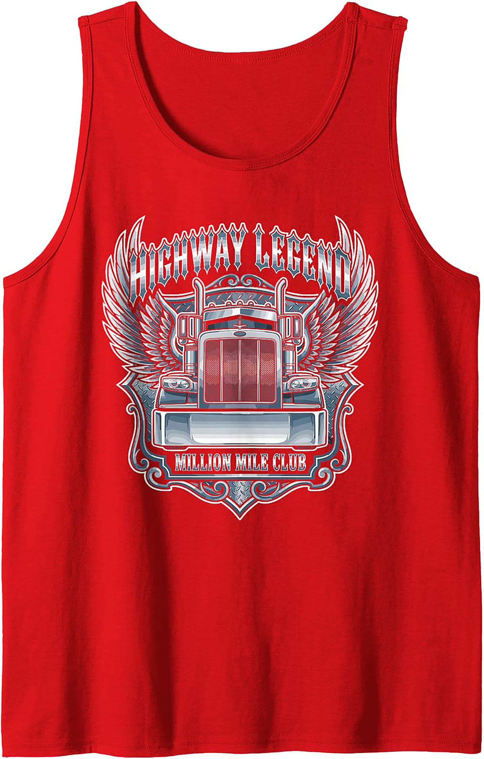 Highway Legend Million Mile Club Trucker Graphic Tank Top