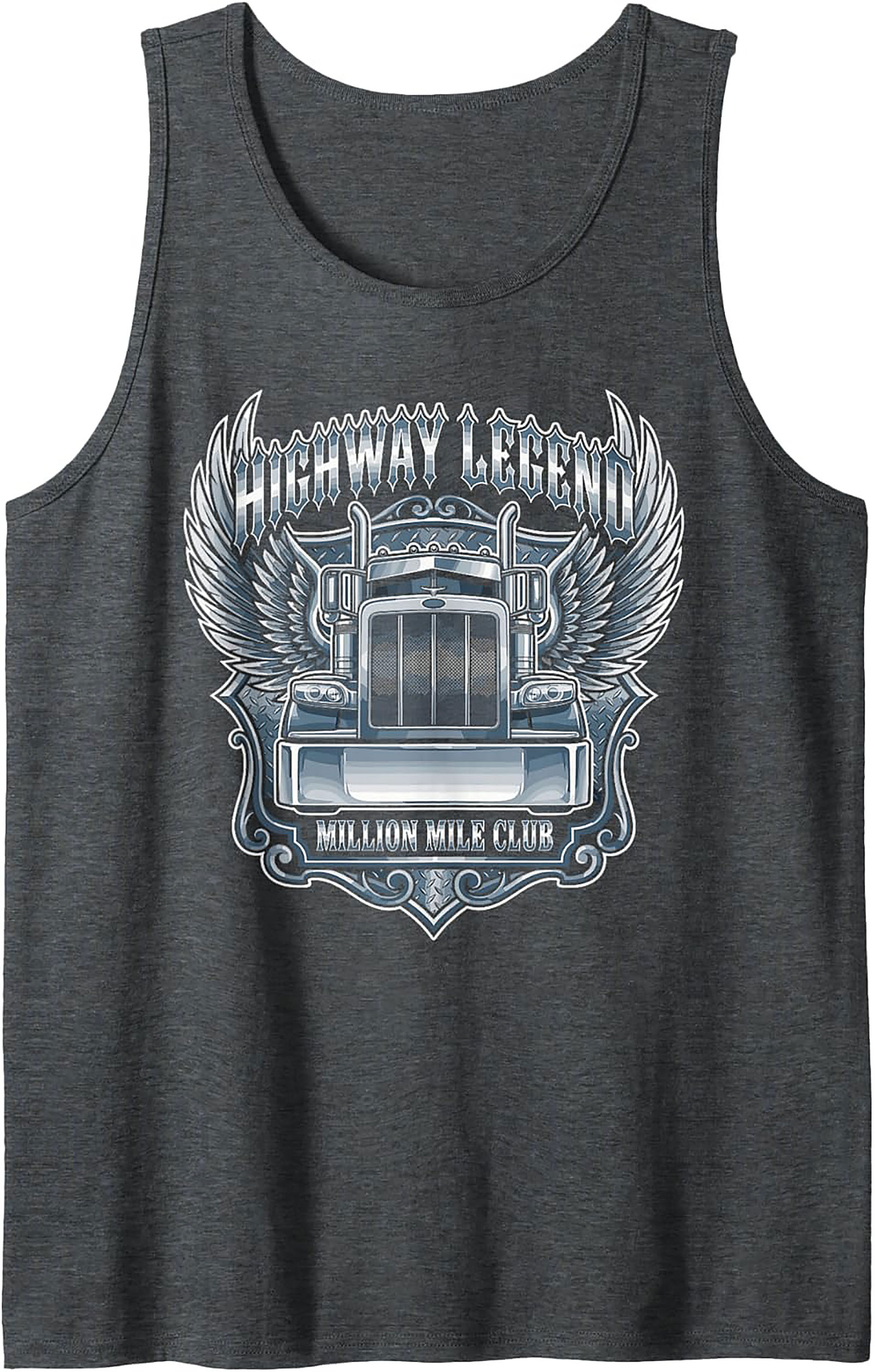 Highway Legend Million Mile Club Trucker Graphic Tank Top