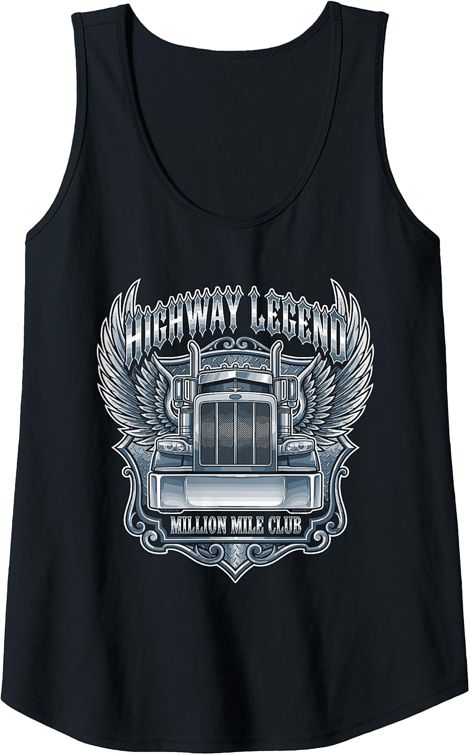 Highway Legend Million Mile Club Trucker Graphic Tank Top