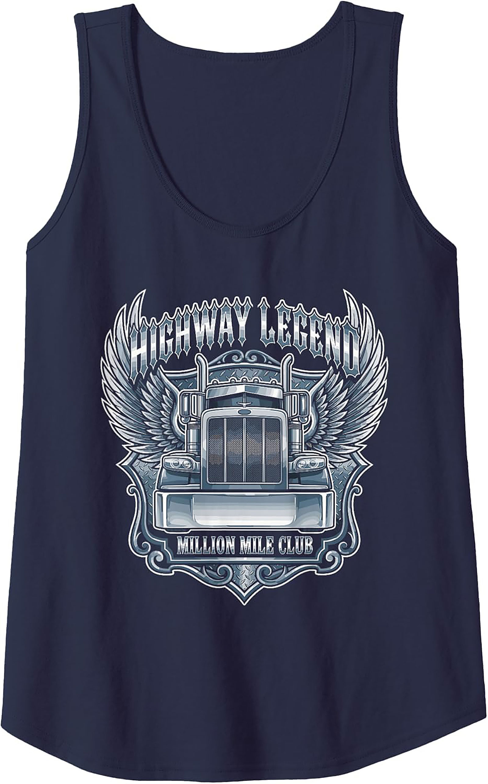Highway Legend Million Mile Club Trucker Graphic Tank Top