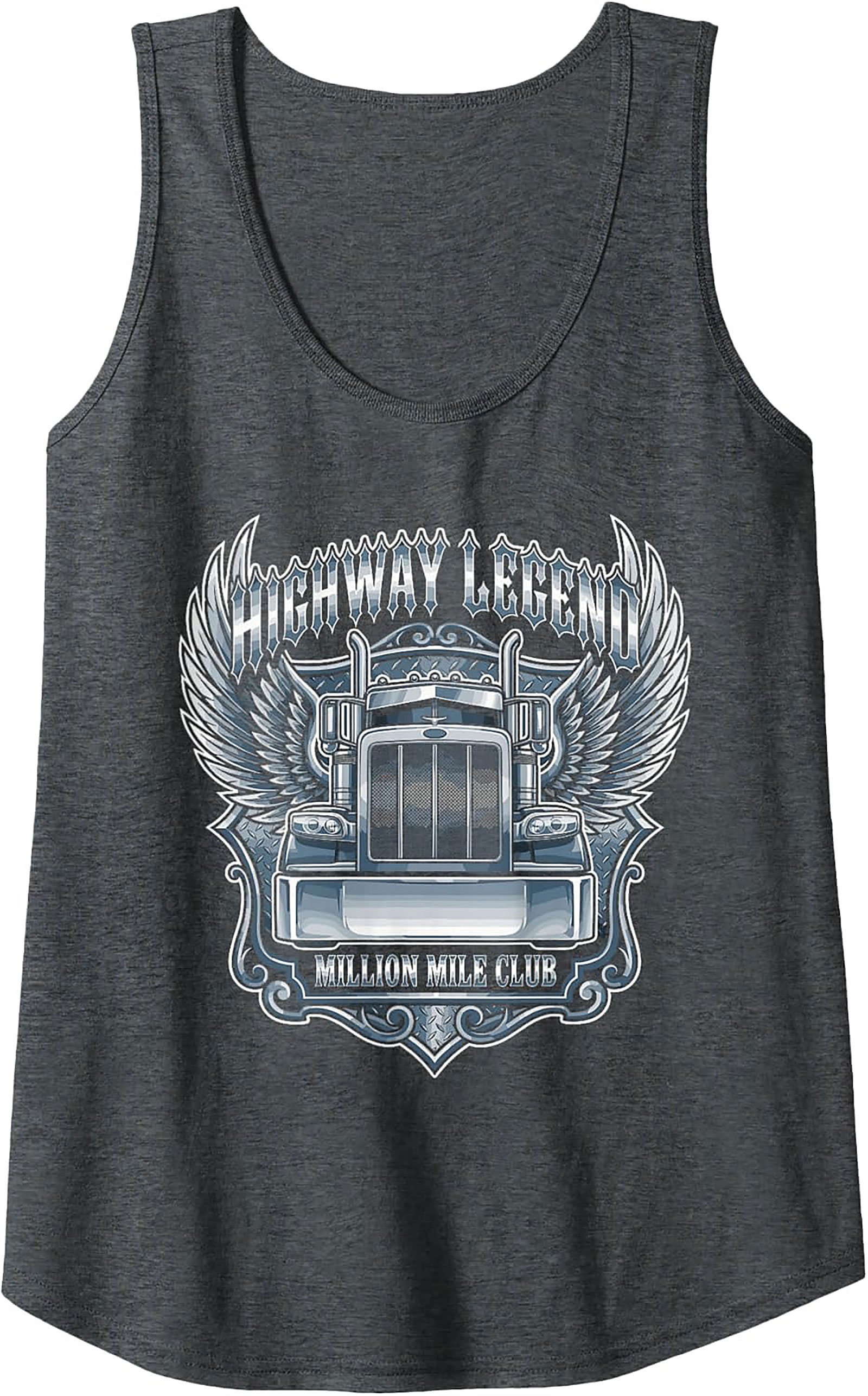 Highway Legend Million Mile Club Trucker Graphic Tank Top