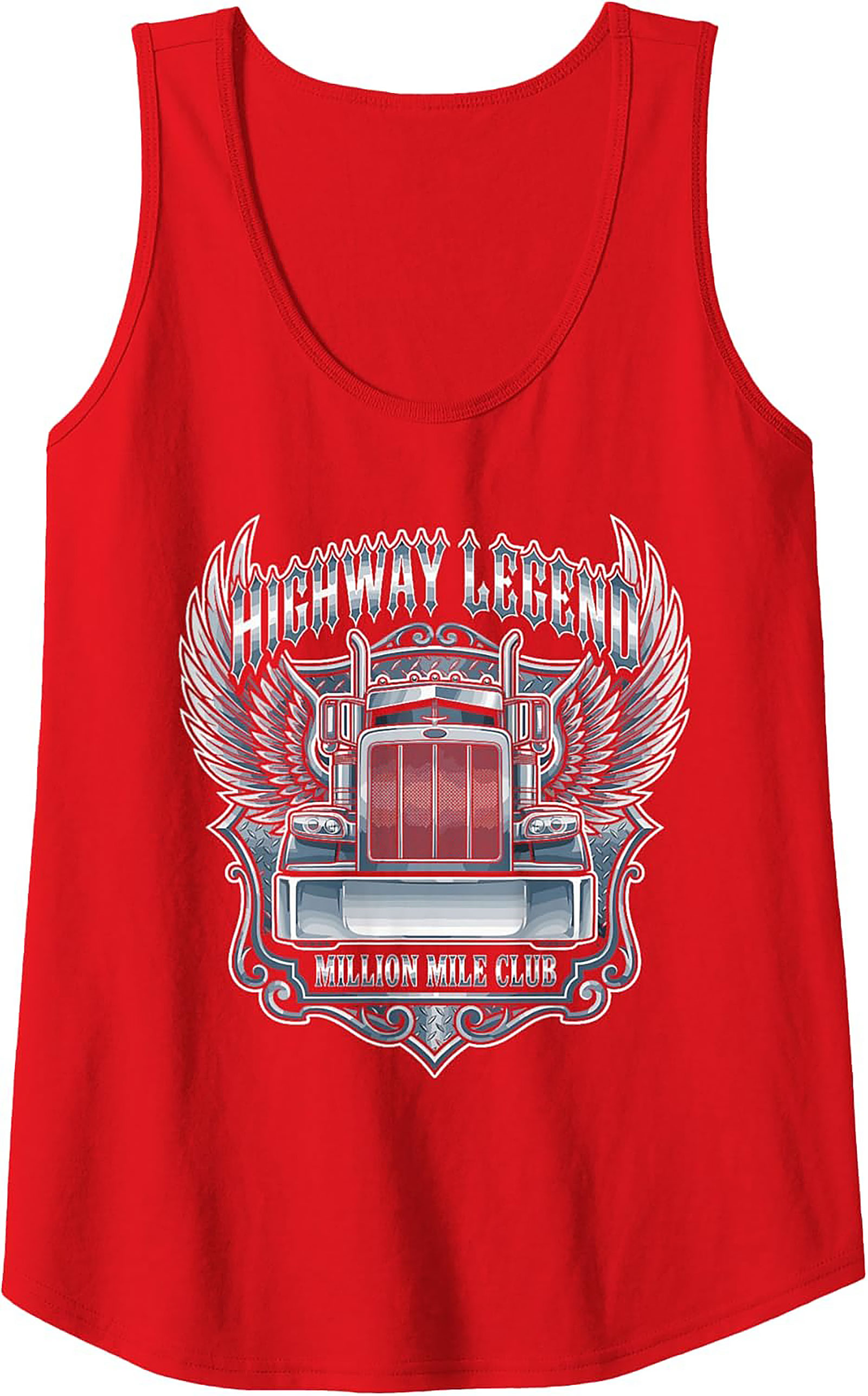 Highway Legend Million Mile Club Trucker Graphic Tank Top