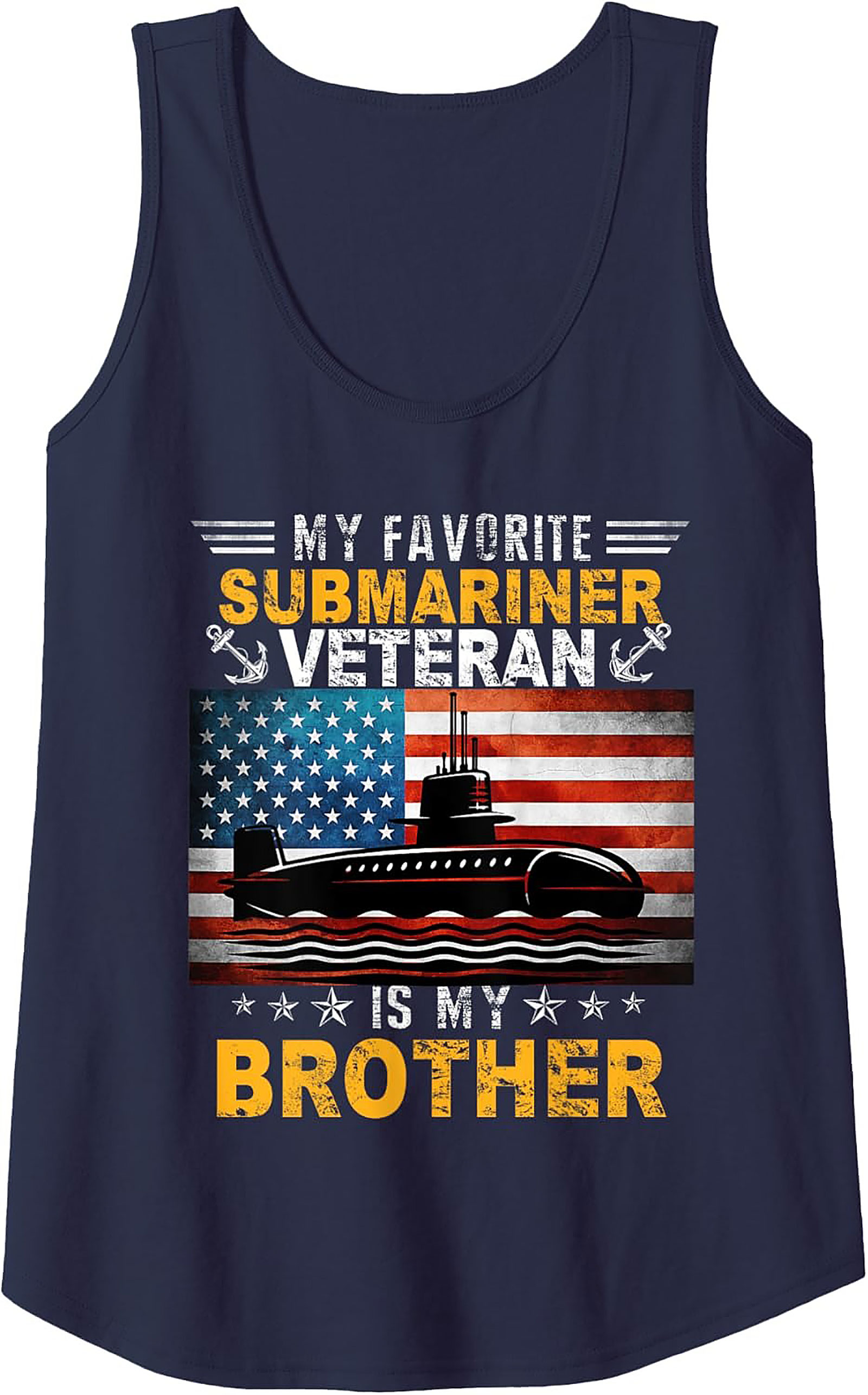 Submariner Veteran Graphic Tank | Navy Brother Sleeveless Shirt