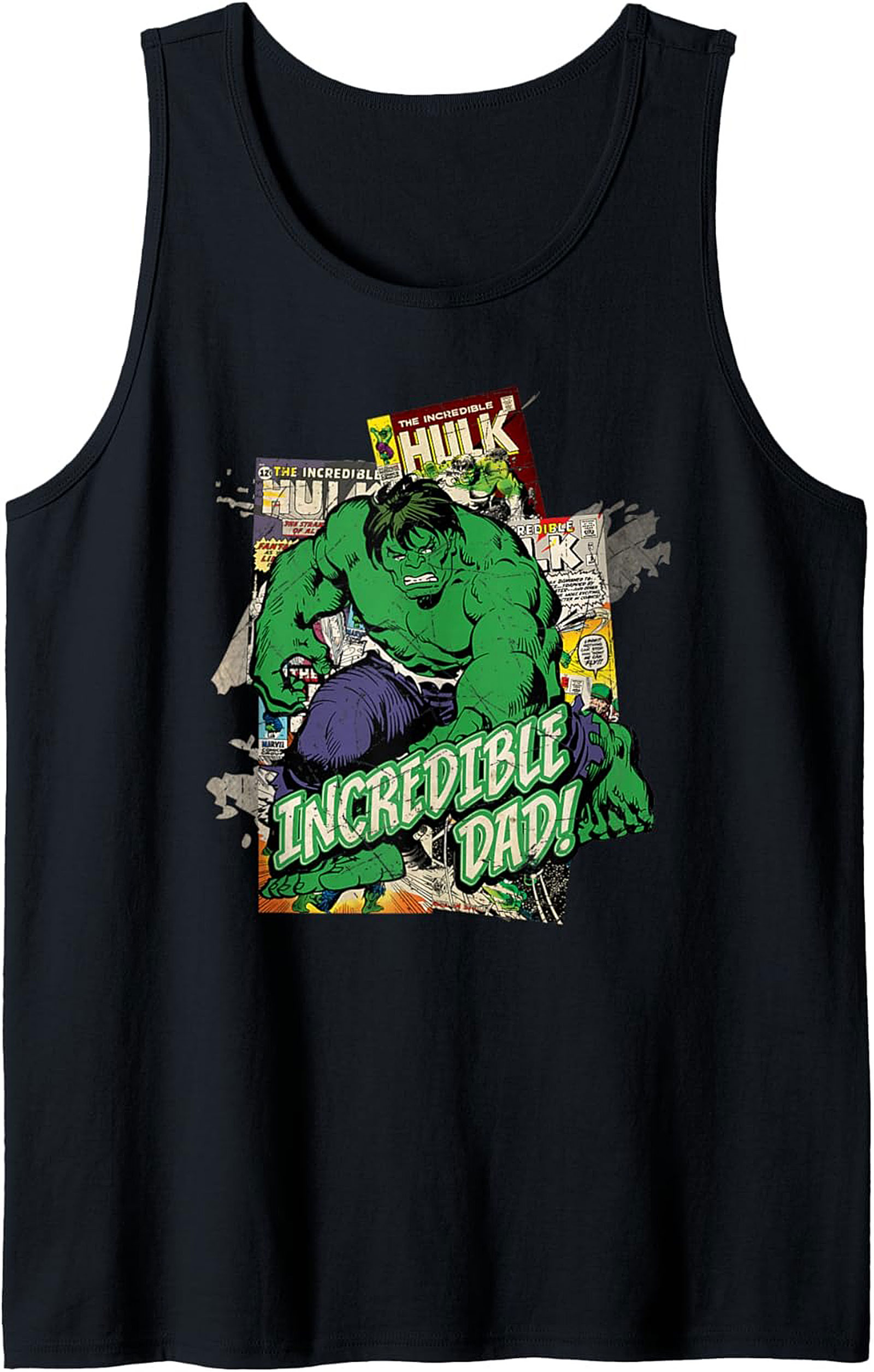 Hulk Incredible Dad Graphic Tank Marvel Sleeveless Shirt