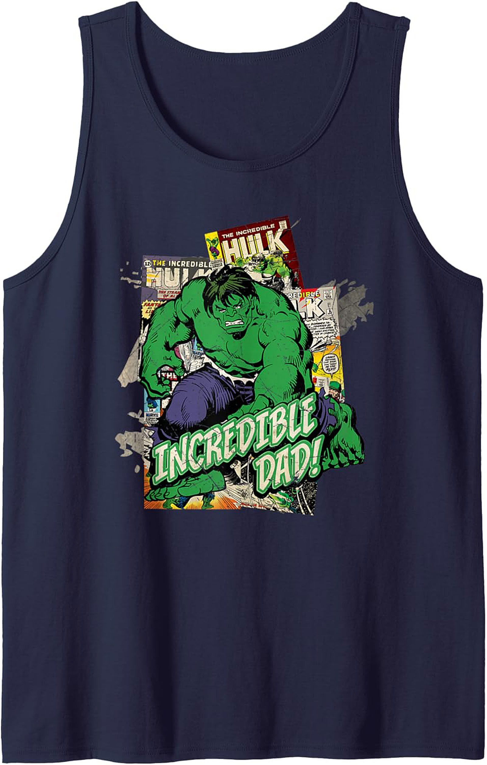 Hulk Incredible Dad Graphic Tank Marvel Sleeveless Shirt