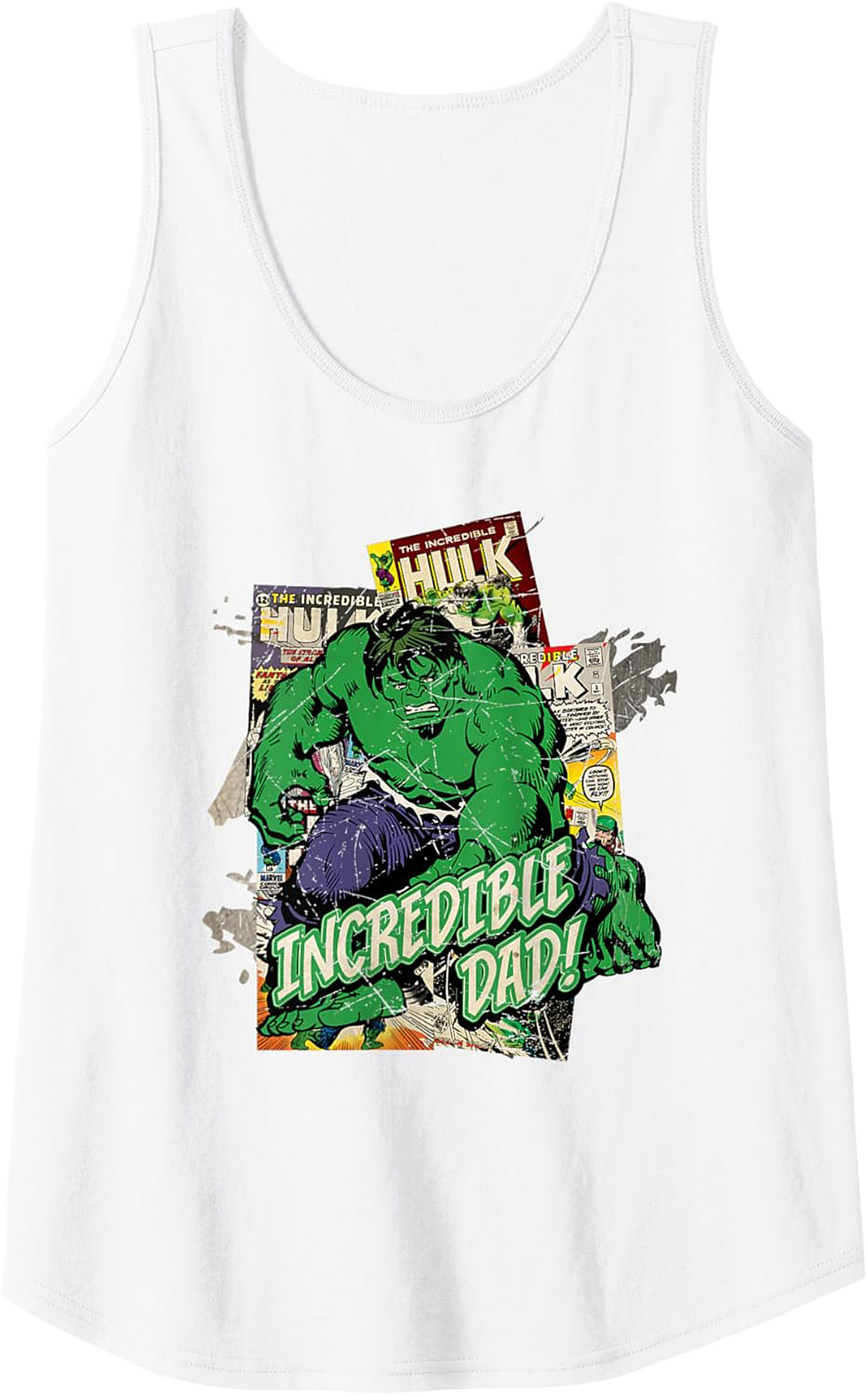 Hulk Incredible Dad Graphic Tank Marvel Sleeveless Shirt