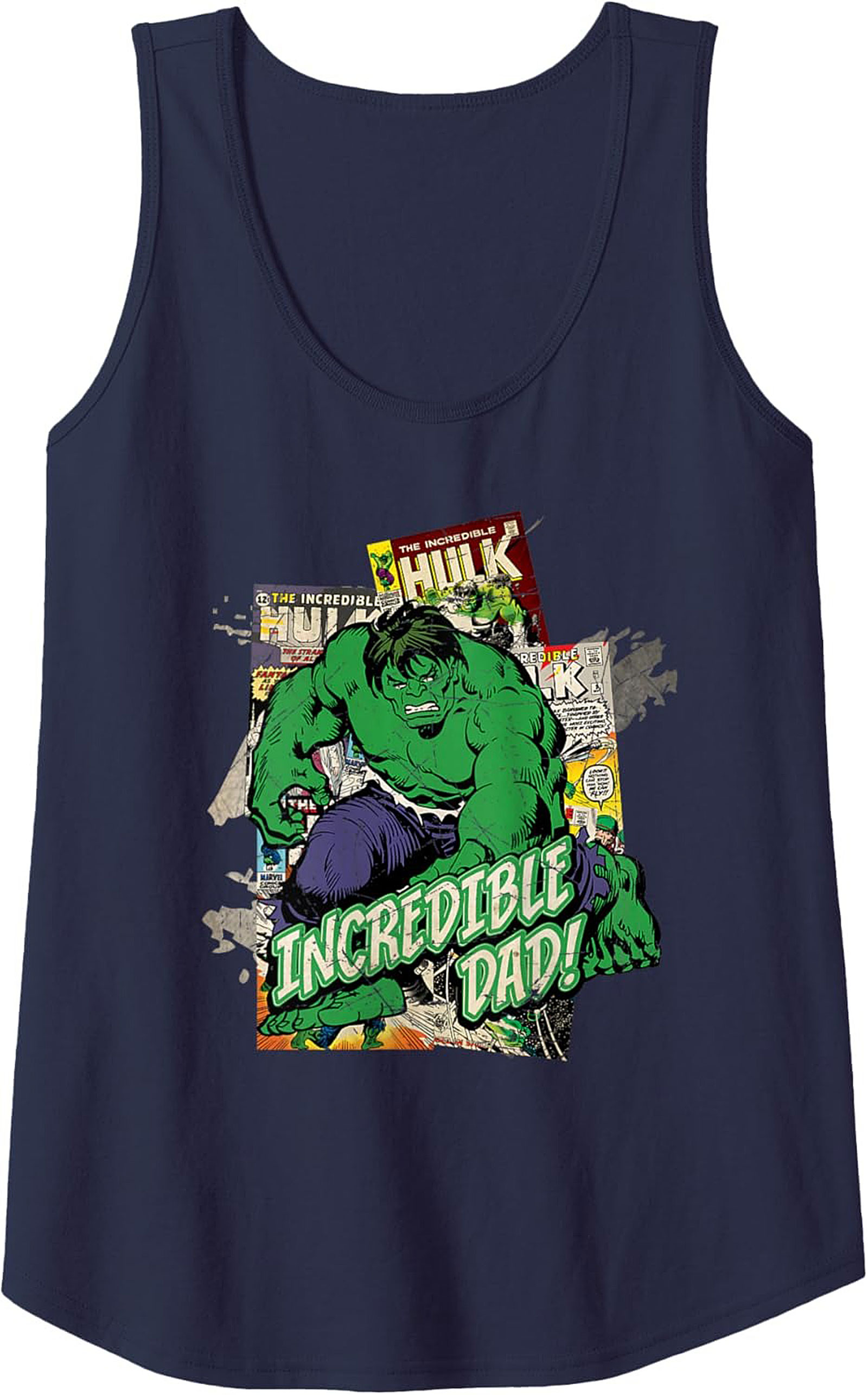 Hulk Incredible Dad Graphic Tank Marvel Sleeveless Shirt