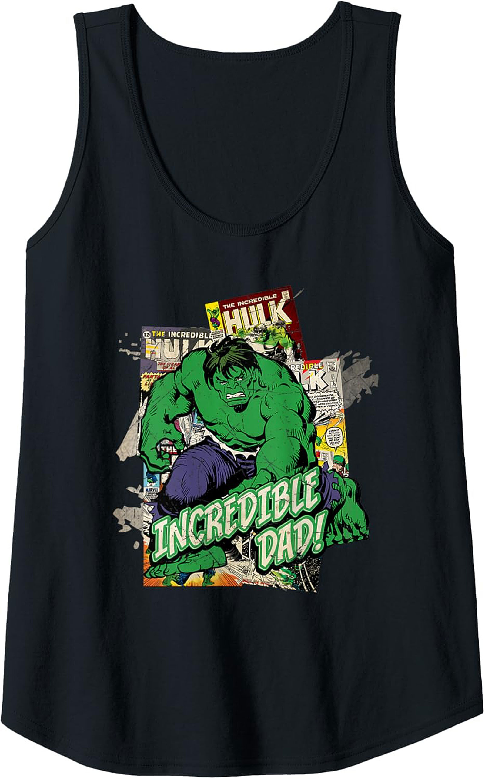 Hulk Incredible Dad Graphic Tank Marvel Sleeveless Shirt