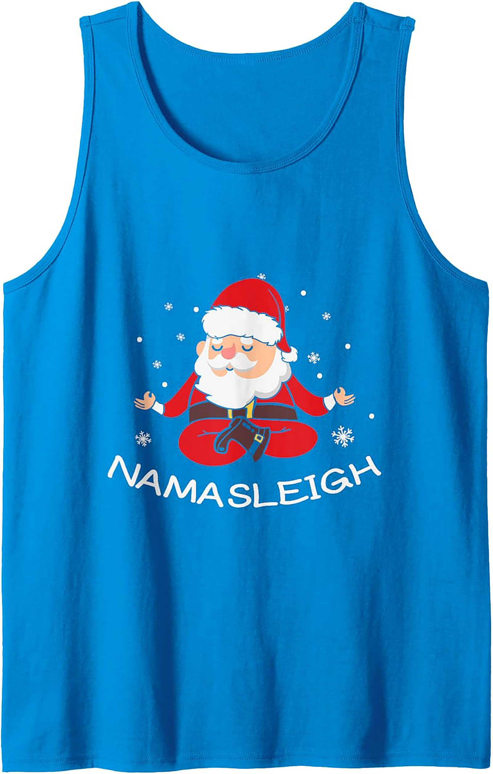 Namasleigh Santa Yoga Graphic Tank Funny Sleeveless Shirt