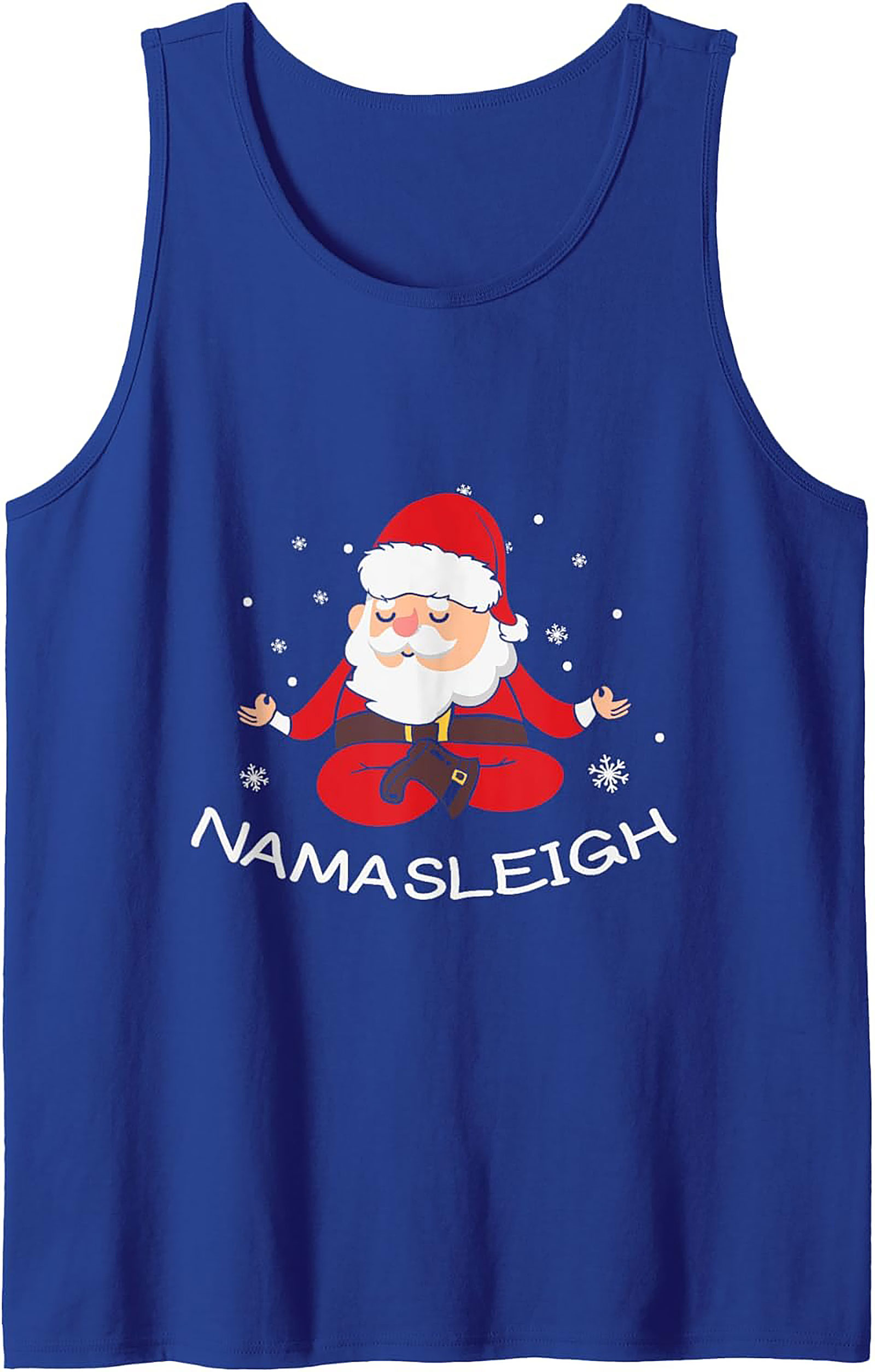 Namasleigh Santa Yoga Graphic Tank Funny Sleeveless Shirt