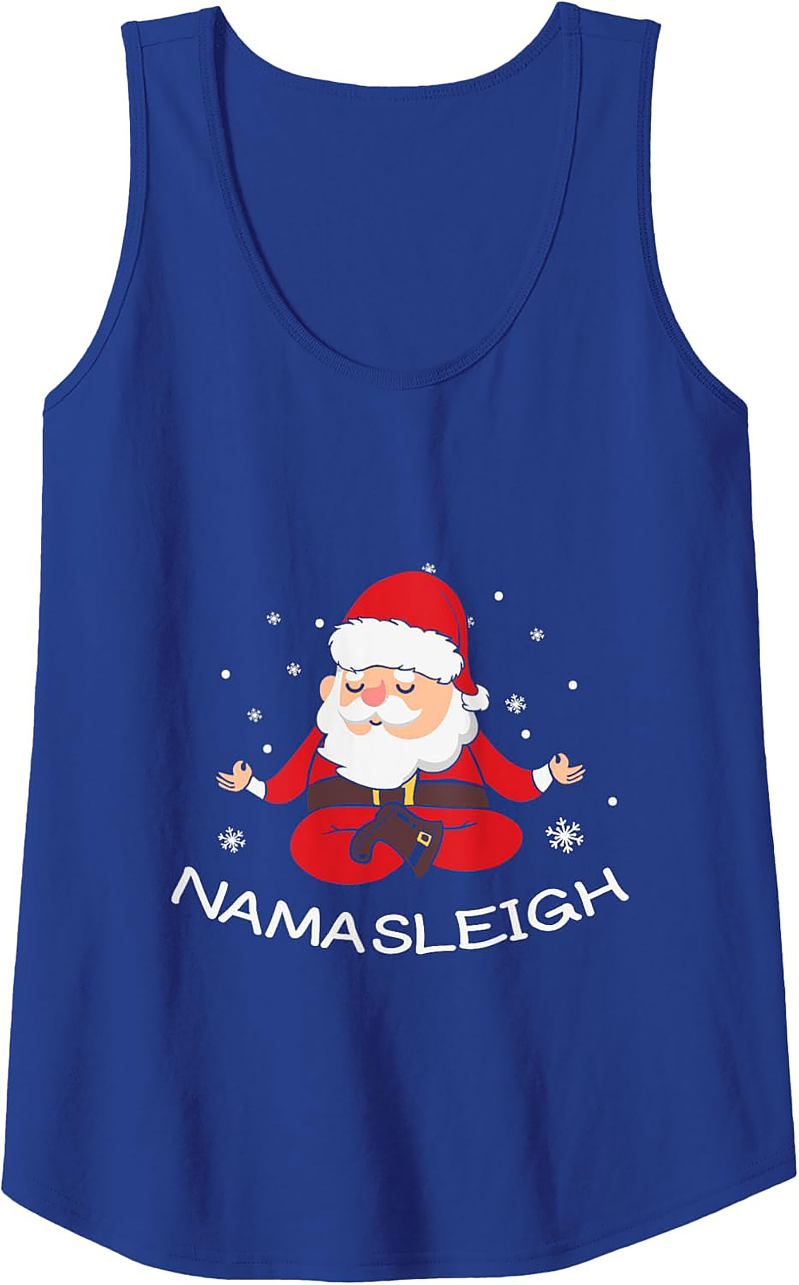 Namasleigh Santa Yoga Graphic Tank Funny Sleeveless Shirt