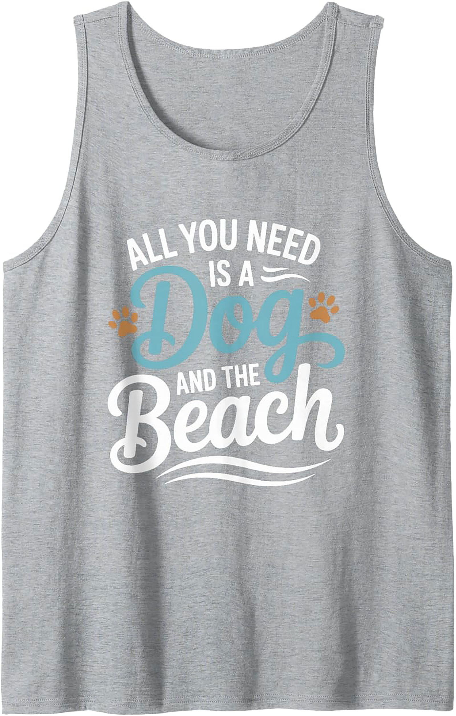 All You Need Is A Dog And The Beach Graphic Tank Top - Unisex Summer Sleeveless Shirt